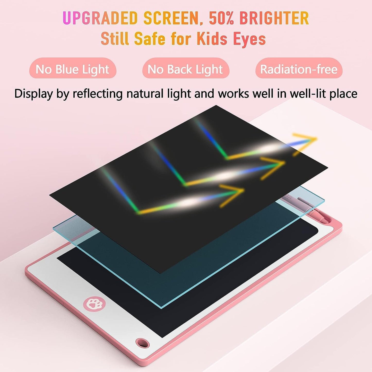 Hockvill LCD Writing Tablet for Kids 8.8 Inch, Toys for Girls Boys Drawing Pad for 3 4 5 6 7 Year Old Kids Toys, Children’s Day Gift Toddler Doodle Board Travel Essentials, Birthday Gift for Children