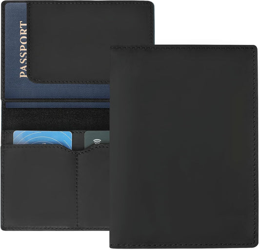 Jack&Chris Leather Passport Holder, Handmade Passport cover, Travel Wallet Cover Case for Men and Women, Leather Travel Documents Organizer Protector, JC107