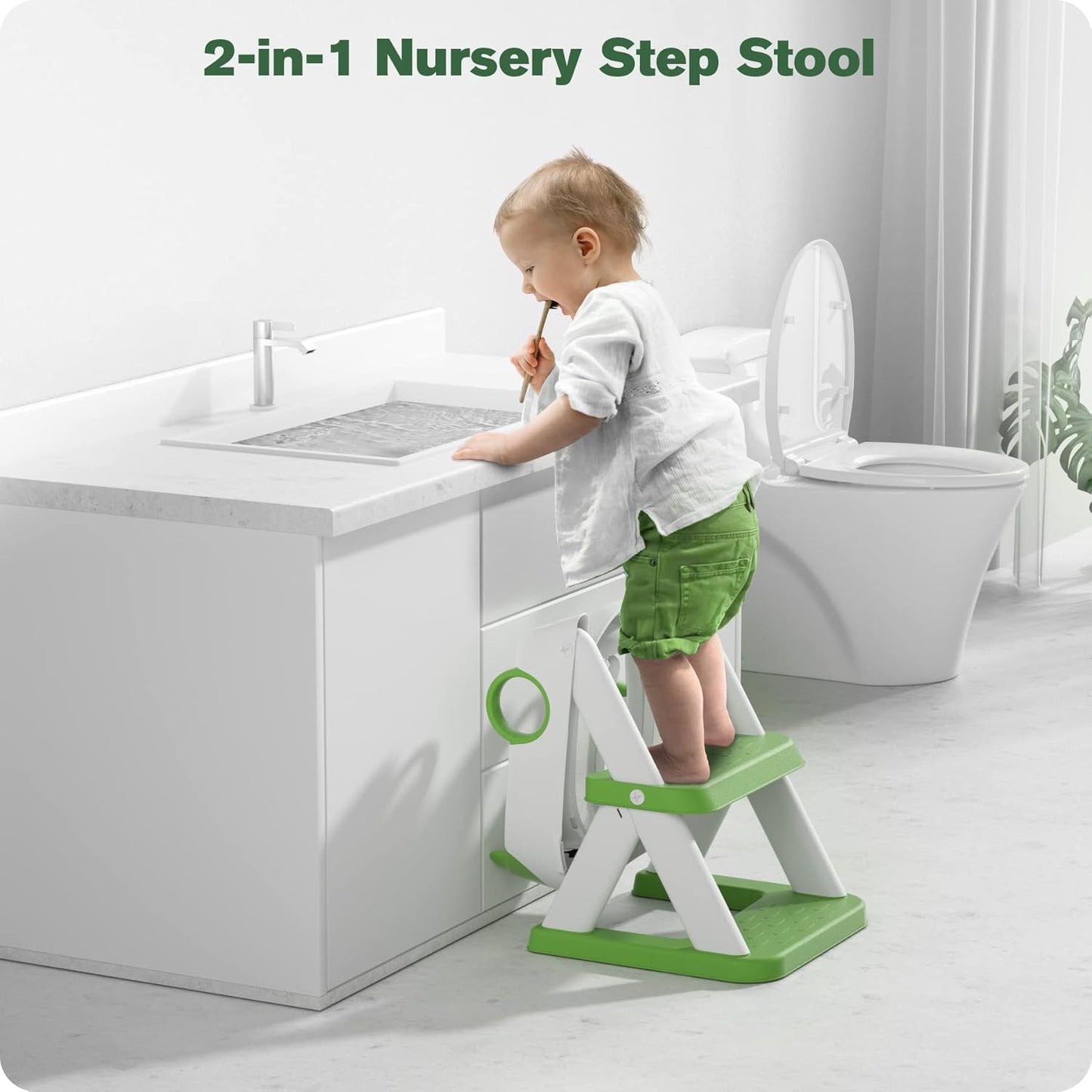 Potty Training Seat, Upgrade Toddler Toilet Seat for Kids Boys Girls, 2 in 1 Potty Training Toilet, Splash Guard Anti-Slip Pad Step Stool