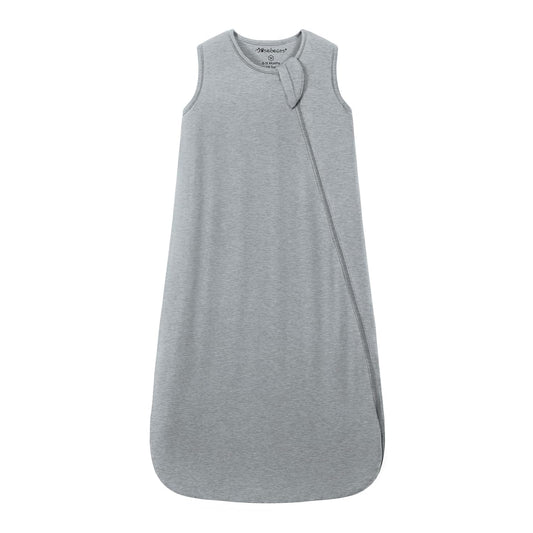 Mosebears Unisex Baby Sleep Sack 1.0 TOG, Supersoft Rayon Made from Bamboo Wearable Blanket with 2-Way Zipper (Grey,6-18 Months)