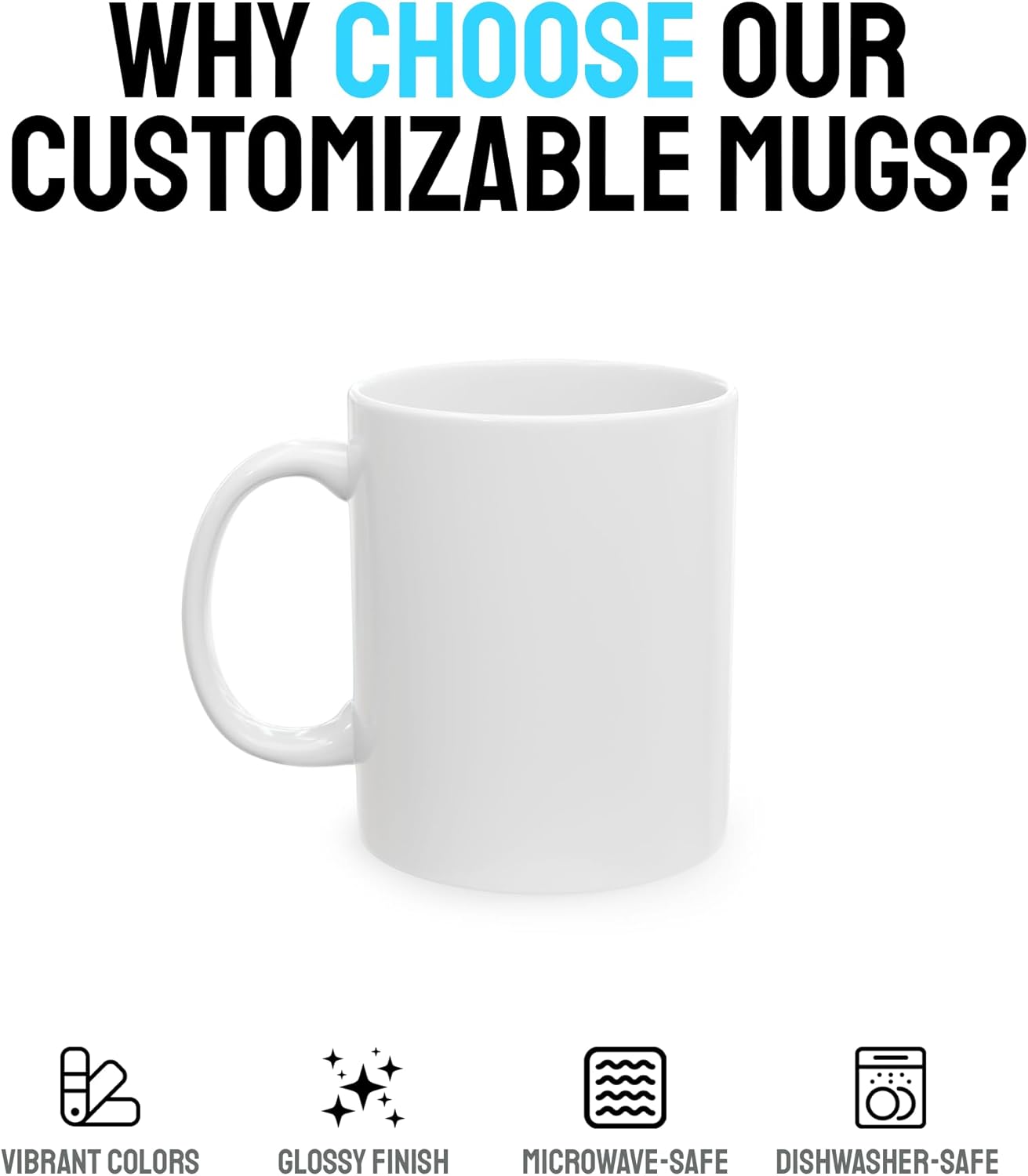 Personalized Coffee Mug – Custom Photo, Text, or Logo Ceramic Mug Tea Cup | Taza Personalizada with Picture or Message | Customized Gift Idea for Men & Women, Mom, Dad, Friends - White/Black | 11oz