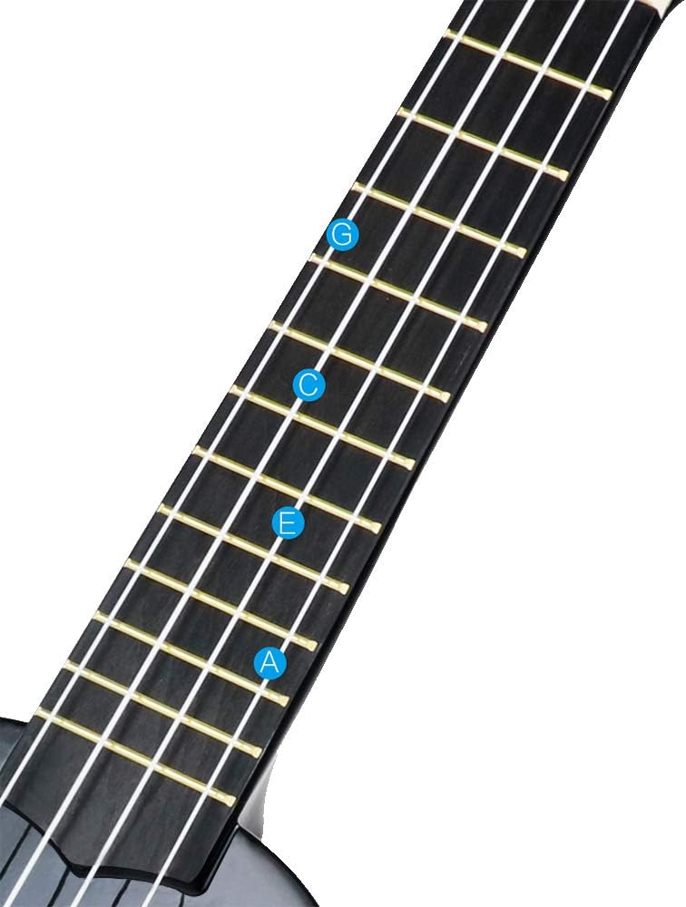POMAIKAI Ukulele Musical Instruments Starter Wood Soprano Ukele Hawaiian Small Guitar Ukelele 21" Beginner Adult and Students (Black)
