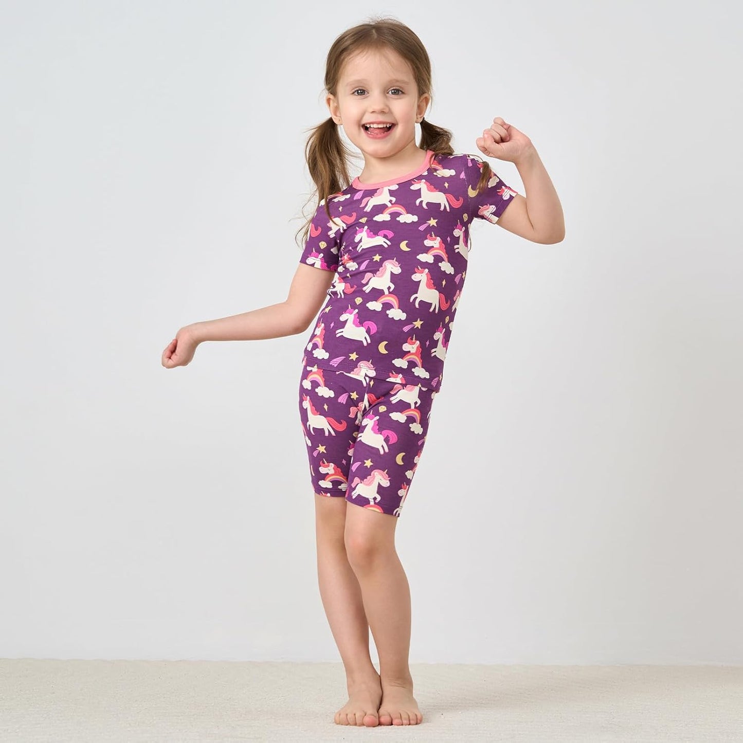 pureborn Baby Toddler Kids Viscose from Bamboo Pajamas Set Pjs 2pcs 18M-8Y