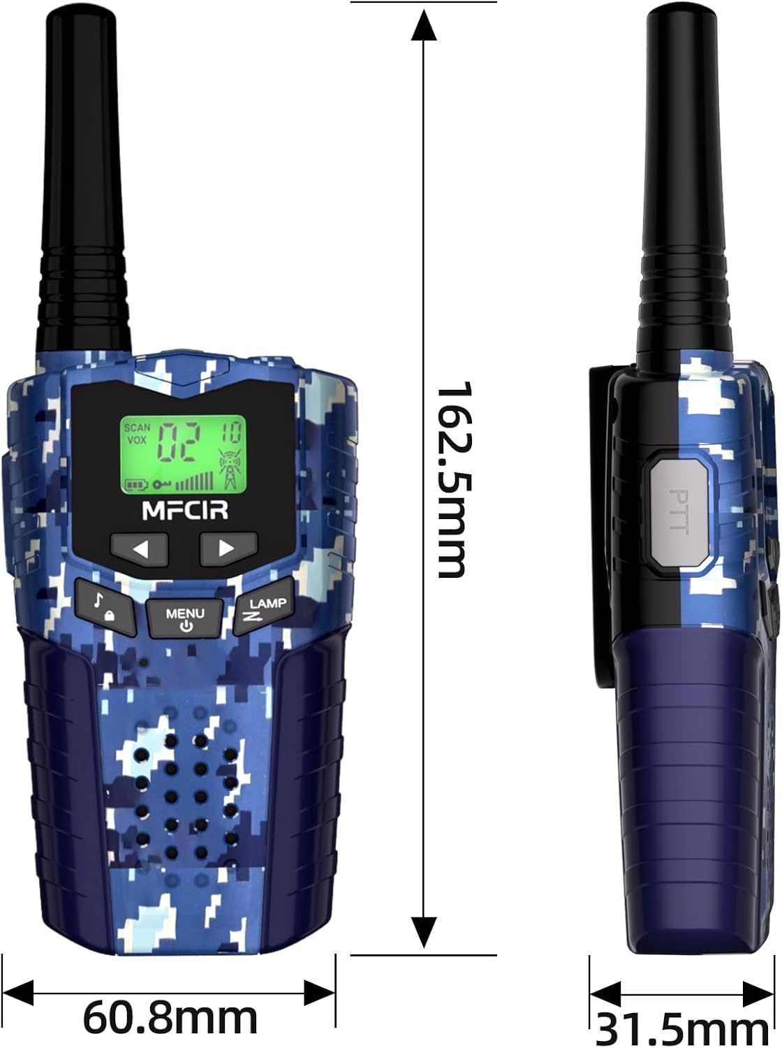 Walkie Talkies for Kids Toys for Boys, Rechargeable, 2 Pack, 3 Miles Range, 22 Channels, 2 Way Radio,Birthday Gifts for3-12 Year Old,Christmas Girls