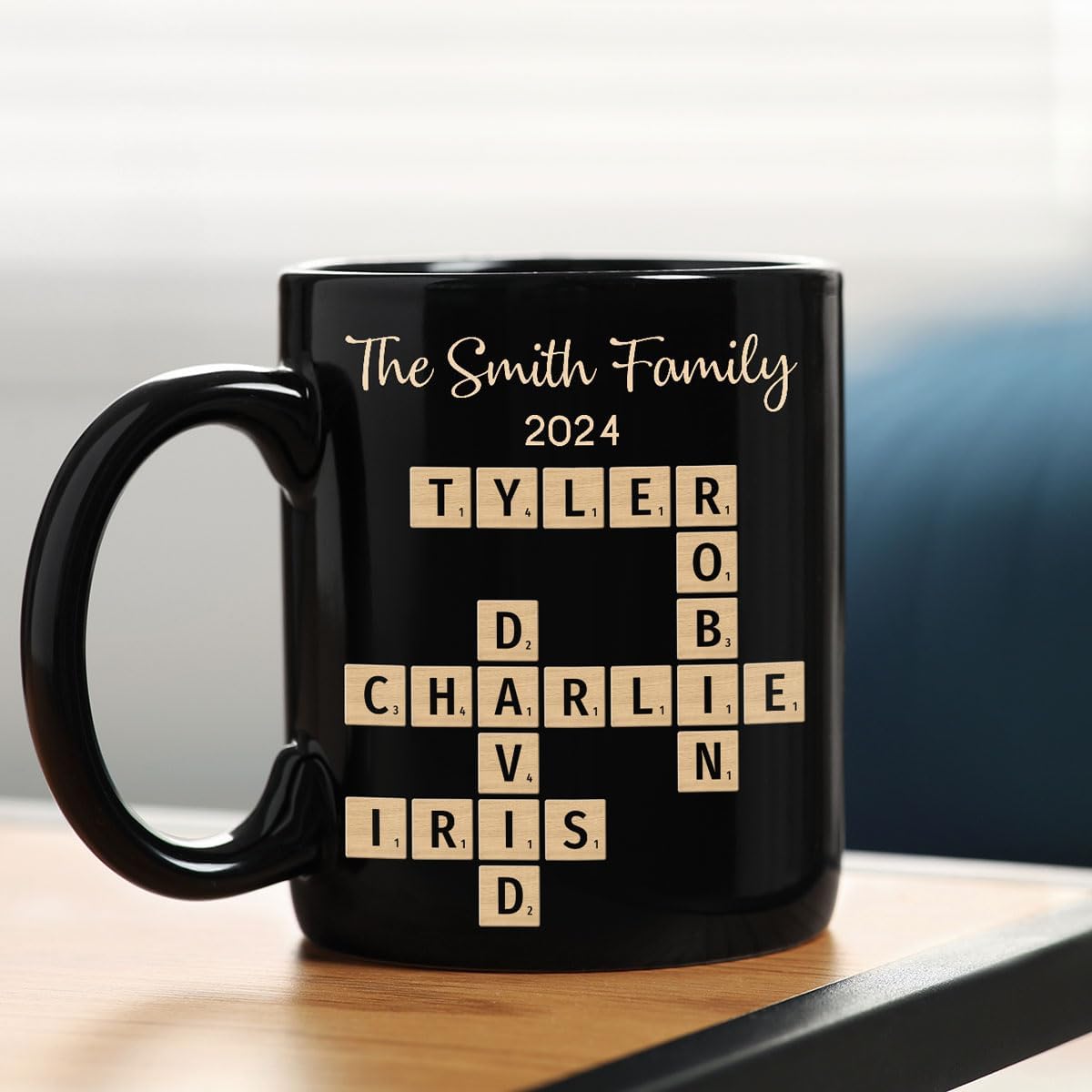 Trending Custom Family Forever Linked Together Crossword Puzzle Art Personalized Mug, Gift For Brothers, Sisters, Siblings, Family Member on Birthday Christmas