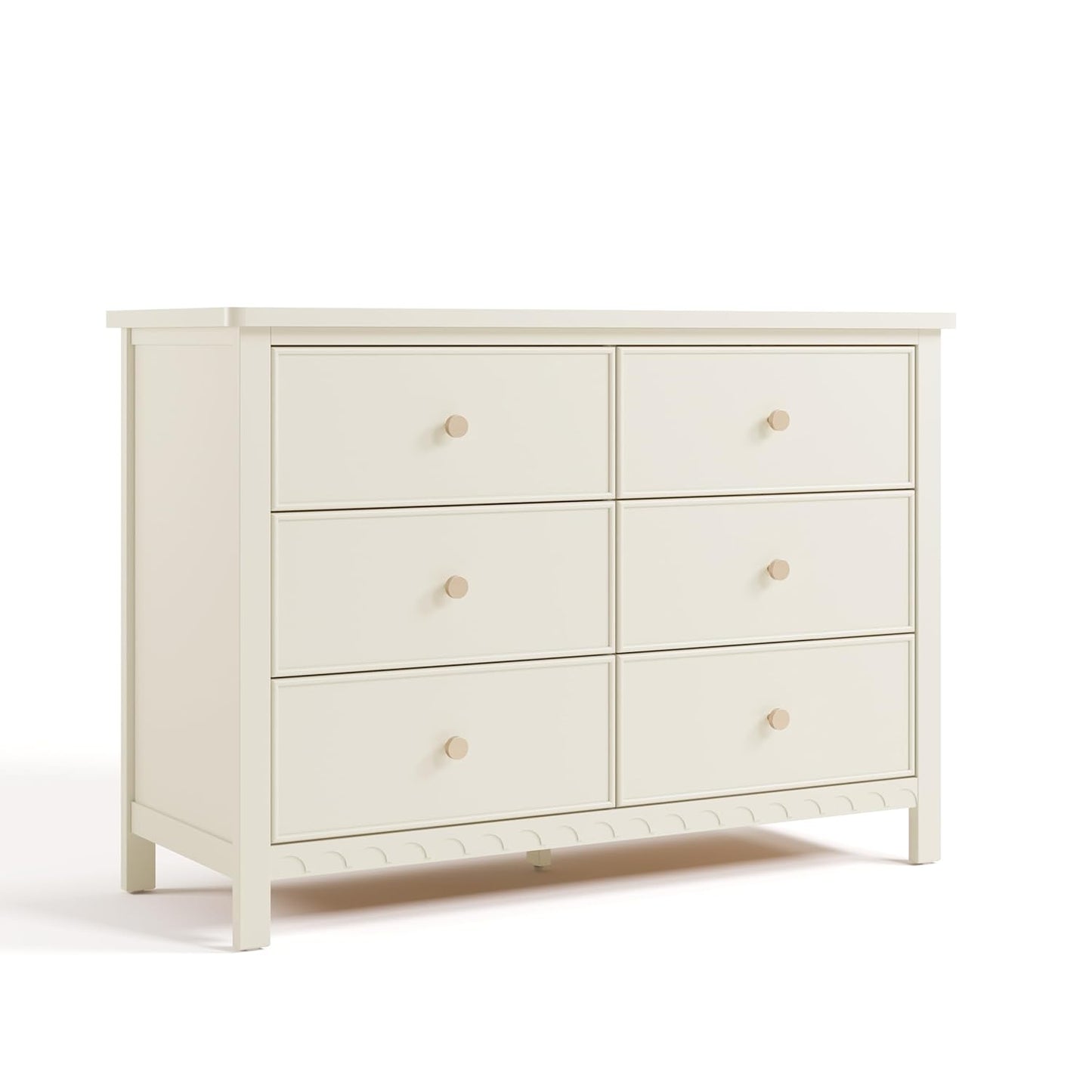 Graco Sasha 6 Drawer Dresser (Frosted Oat) – GREENGUARD Gold Certified, Wood Storage for Nursery or Kids’ Room, Safe Interlocking Drawer System & Easy Assembly with Pre-Installed Tracks