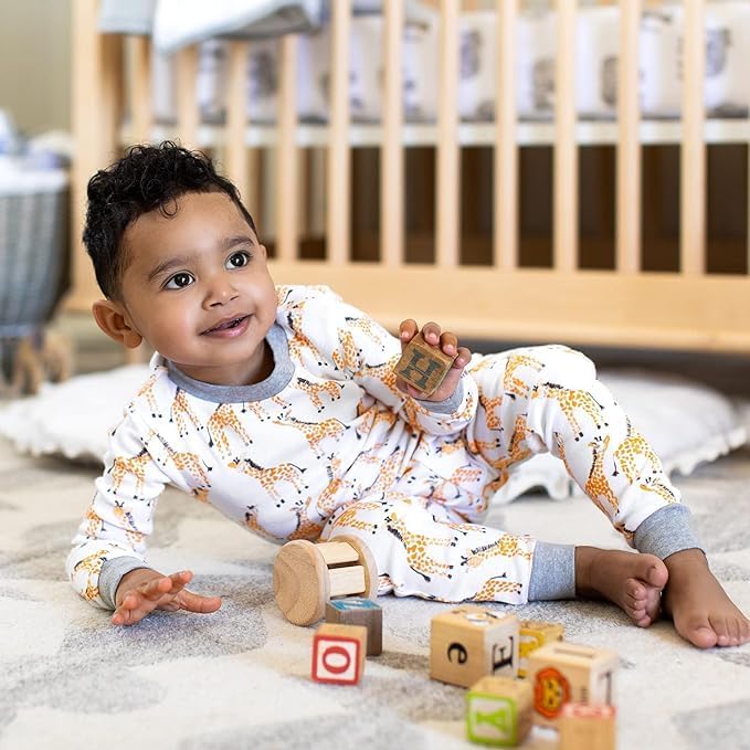 Burt's Bees Baby Boys' 2-Piece Long Sleeve Tee and Pants Organic Cotton Pajama Set