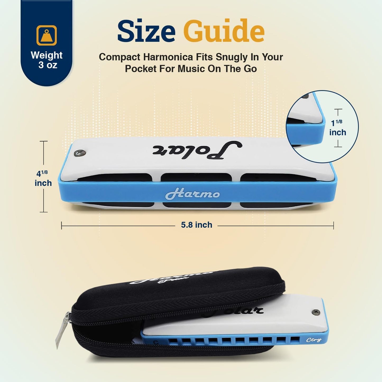 Harmo Polar Harmonica E Super Country - Designed in USA
