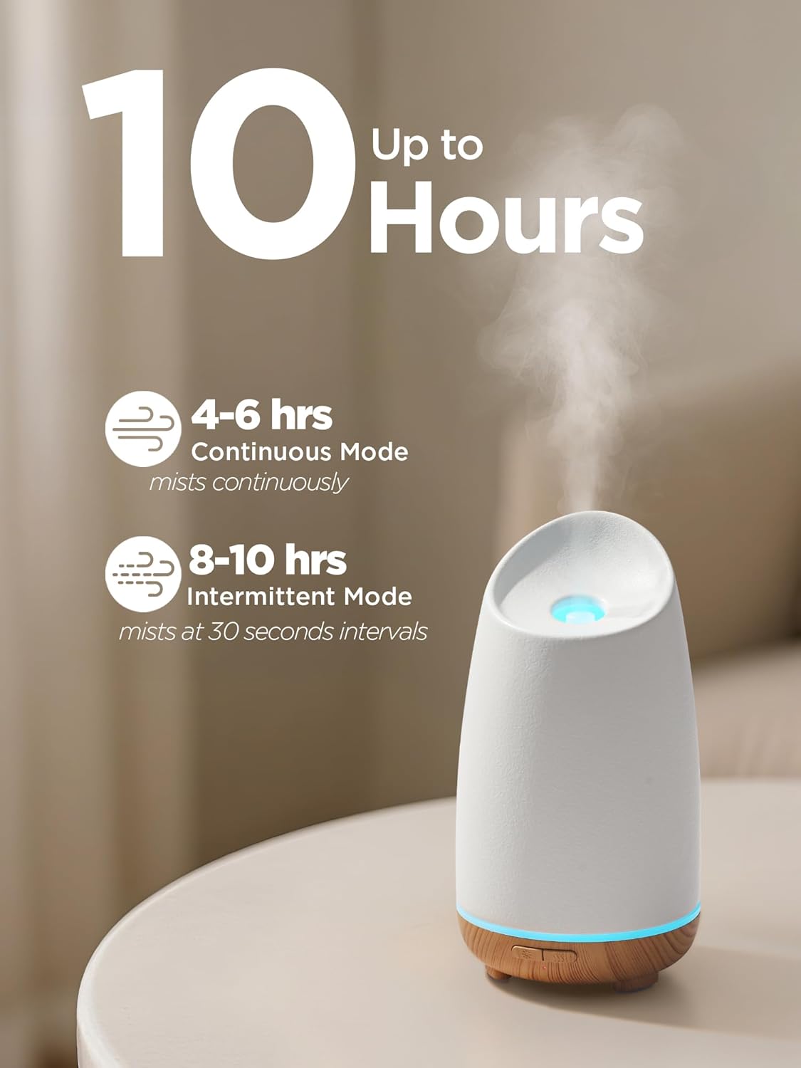 InnoGear Oil Diffuser, 150ml Ceramic Stone Diffuser for Essential Oils Handcrafted Aromatherapy Diffuser Ultrasonic Cool Mist Humidifier with 2 Mist Modes Waterless Auto Off for Home Room Office