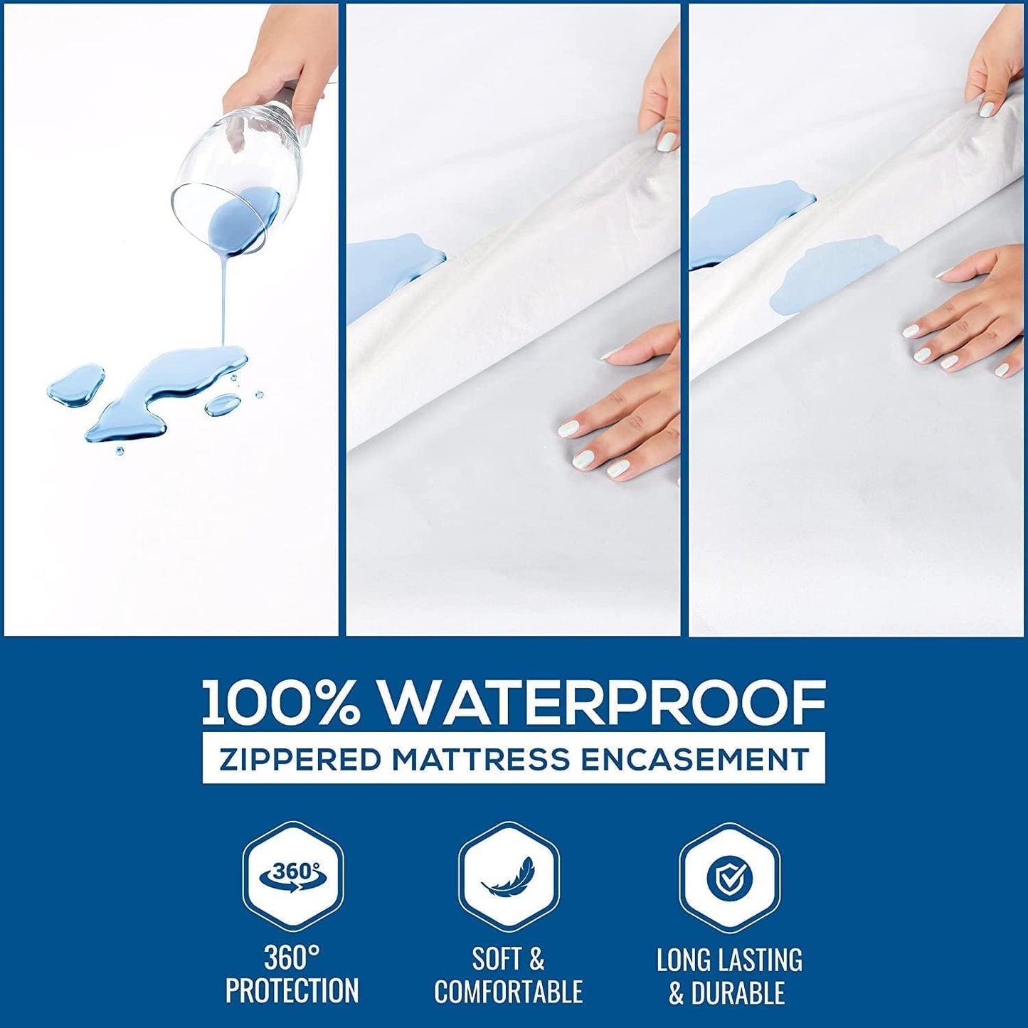 Utopia Bedding Zippered Mattress Encasement Twin XL Size (Pack of 4), 100% Waterproof, Dust Mite and Bed Bug Proof Mattress Protector, Absorbent 6-Sided Mattress Cover
