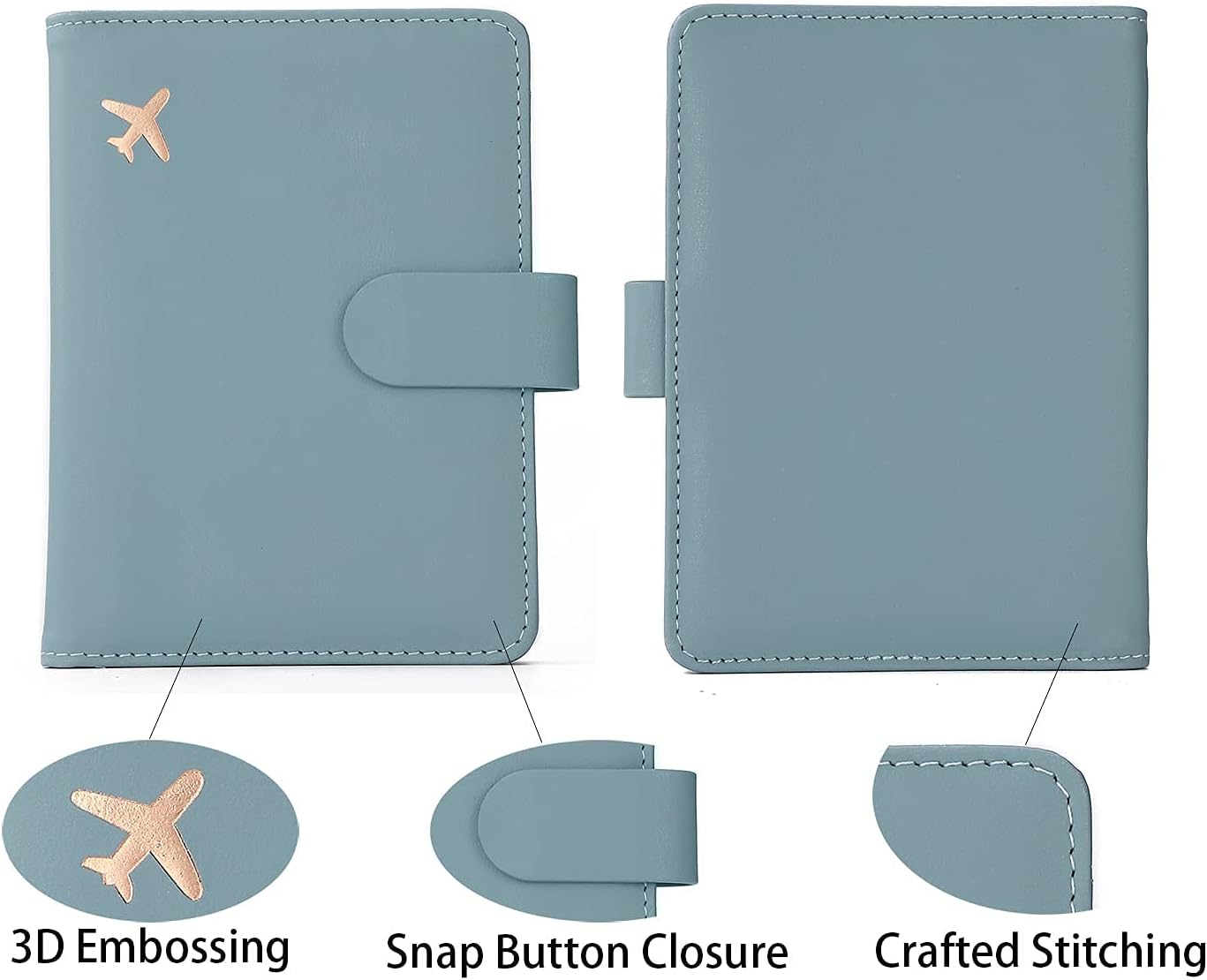 Melsbrinna Rfid Passport Holder for Travel women/Men, Cute Passport Wallet Rfid Blocking Card Slots, Rfid Passport Cover/CaseTravel Wallet, Passport Book Holder (1, Green2)