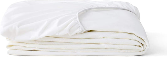 Tuft & Needle Full Mattress Protector - Waterproof, Liquid-Proof, Sleeps Quiet, Fitted Sheet Style, Soft and Comfortable, White