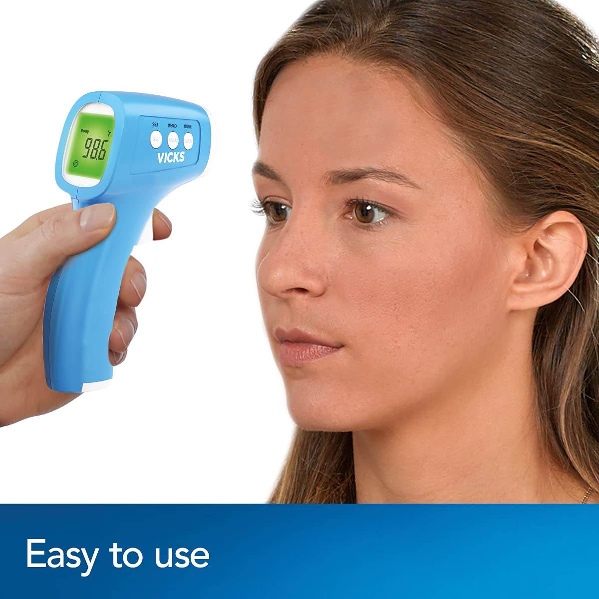 Vicks Non-Contact Infrared Thermometer for Forehead, Food and Bath – Touchless Thermometer for Adults, Babies, Toddlers and Kids – Fast, Reliable, and Clinically Proven Accuracy (Pack of 2)