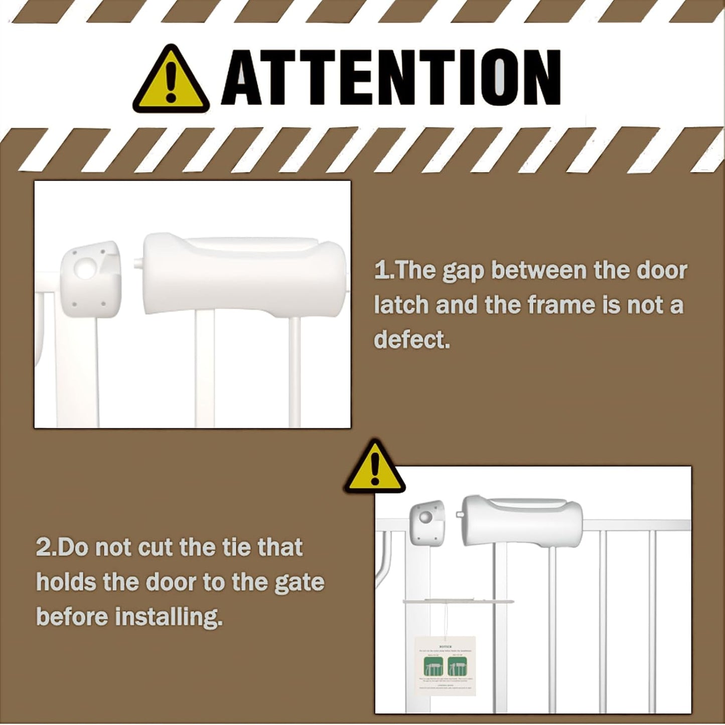 ALLAIBB Extra Wide Baby Gate Pressure Mount with Auto-Close, White Metal Safety Gate for Stairs & Doorways - Child Proof, Pet Barrier for Hallways, Kitchen, Living Room for 66.93-71.65 inch
