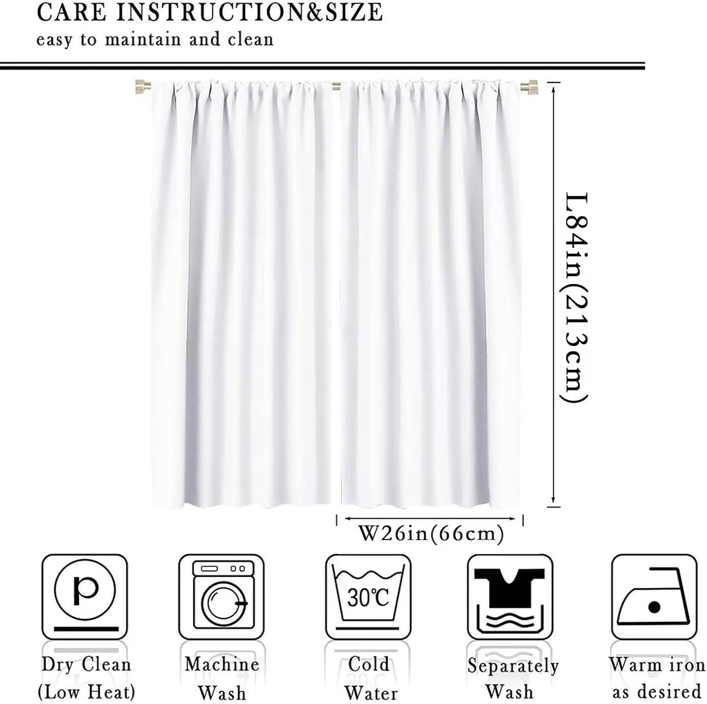Dinosaur Curtains for Kids Boys Girls Home Decor Childish Cute Dino Animals Print Pattern Rod Pocket Blackout Window Drapes for Nursery Baby Bedroom Playroom W26xL84in 2 Panels