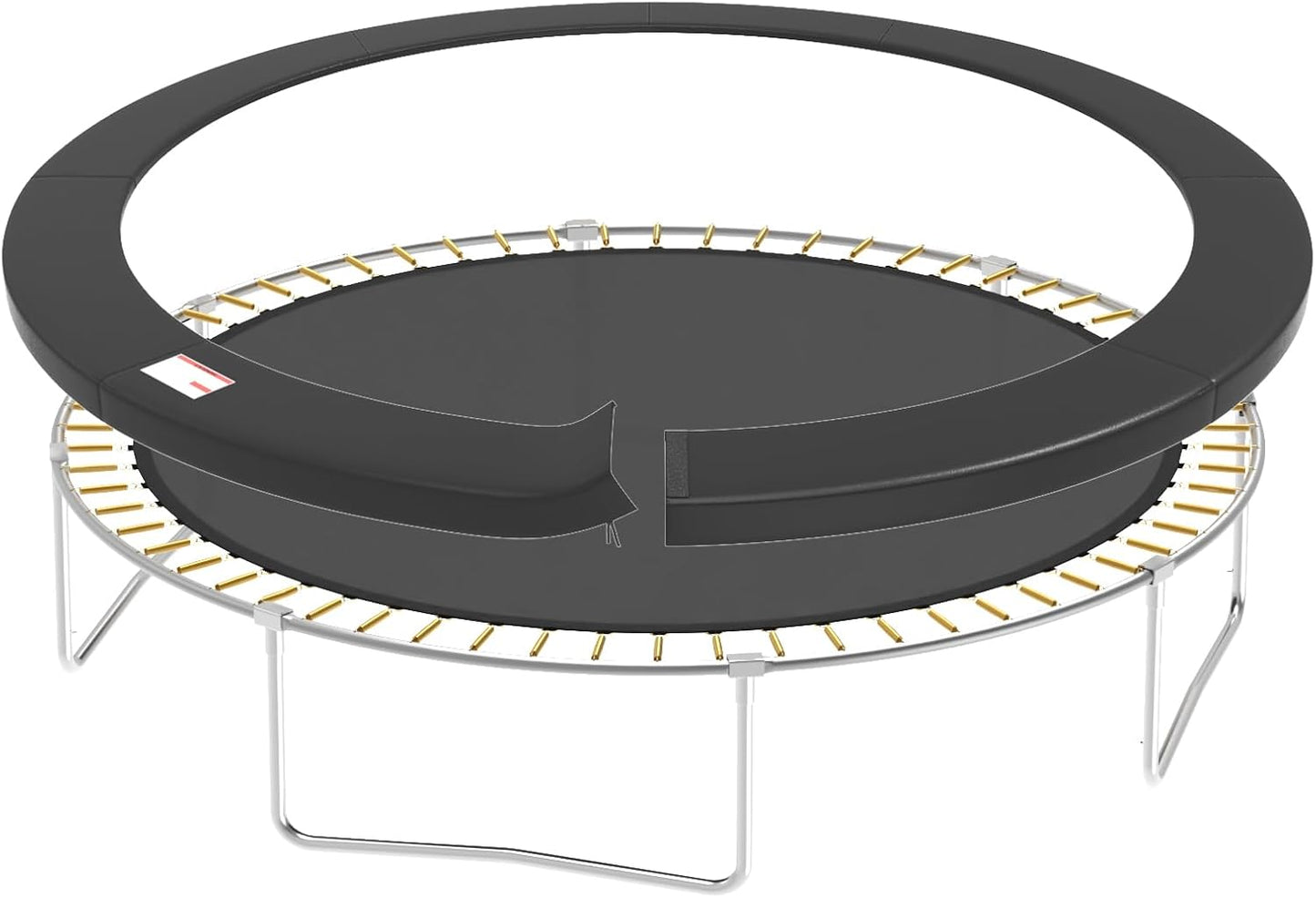 Trampoline Spring Cover, 10ft/12ft/14ft/15ft/16ft Trampoline Replacement Safety Pad, Waterproof Trampoline Accessories Pad for Round Frame