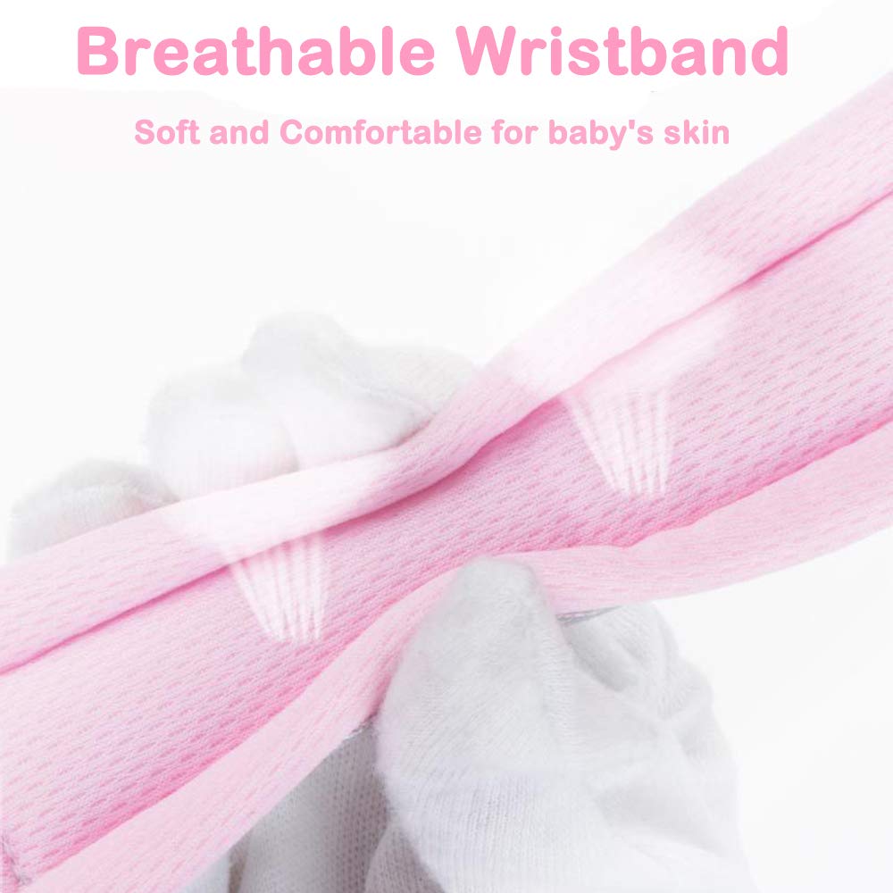 Anti Lost Wrist Link (8.2ft), Socub Toddler Leash Wrist for Child Safety with Key Lock, Safety Wrist Link for Kids, Pink