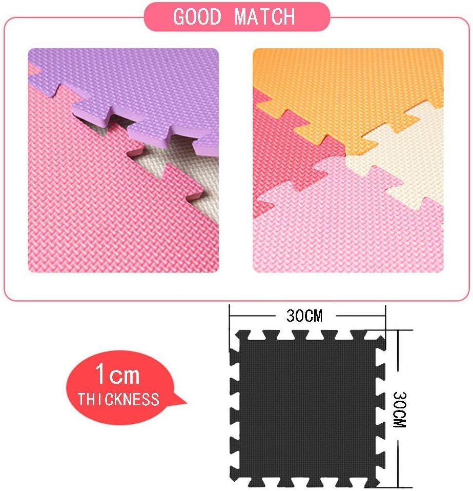 MQIAOHAM® 25 Pieces Puzzle Play Mats, Soft Baby Play Mat, Kids Interlocking Foam Floor Tiles, Toddlers Carpet Playmats G301025-101104