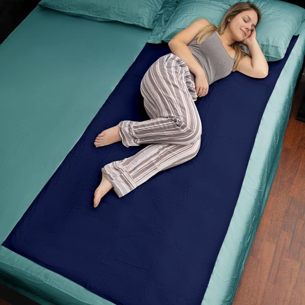 Inspire Waterproof Washable Mattress Pad, Quilted and Dark Colored to Hide Stains, Oversized 34"x 72" – Adults and Kids Reusable Underpad for Incontinence