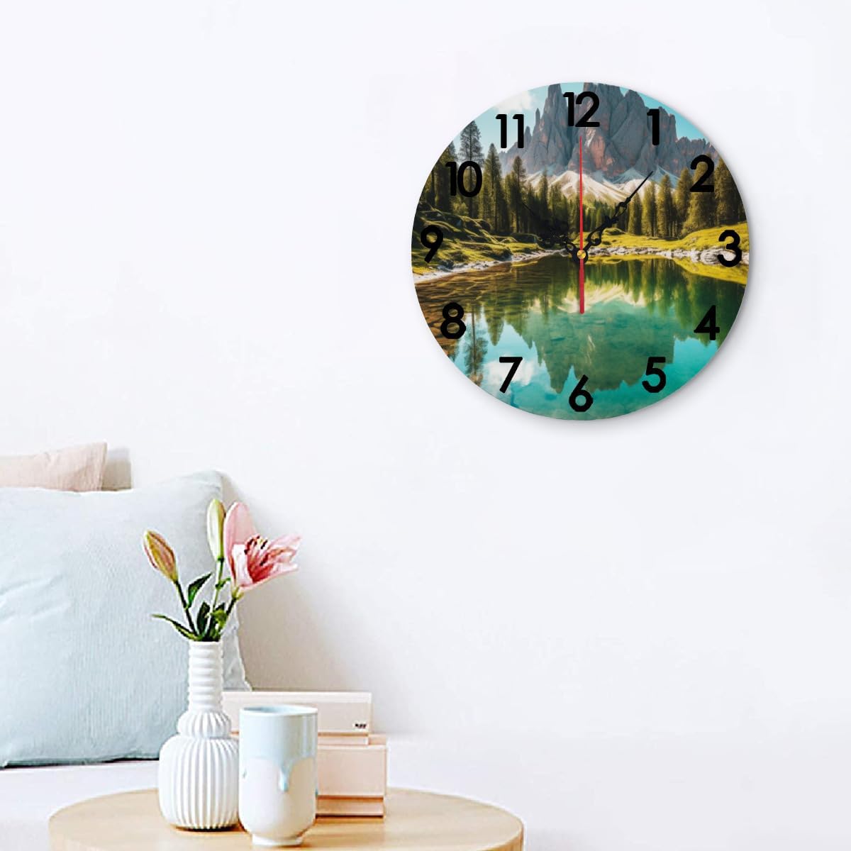 Generic Custom Wall Clock Personalized Picture Hanging Time Clocks Silent Non Ticking Round Decoration for Kitchen Family Friends Gifts