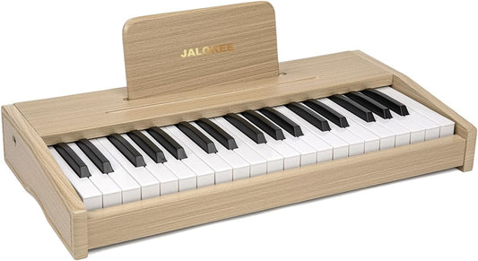 Kids Piano Keyboard, Digital Piano for Kids, Music Educational Instrument Toy, Wood Toy for 3+ Girls and Boys (Oak, 37 Keys)