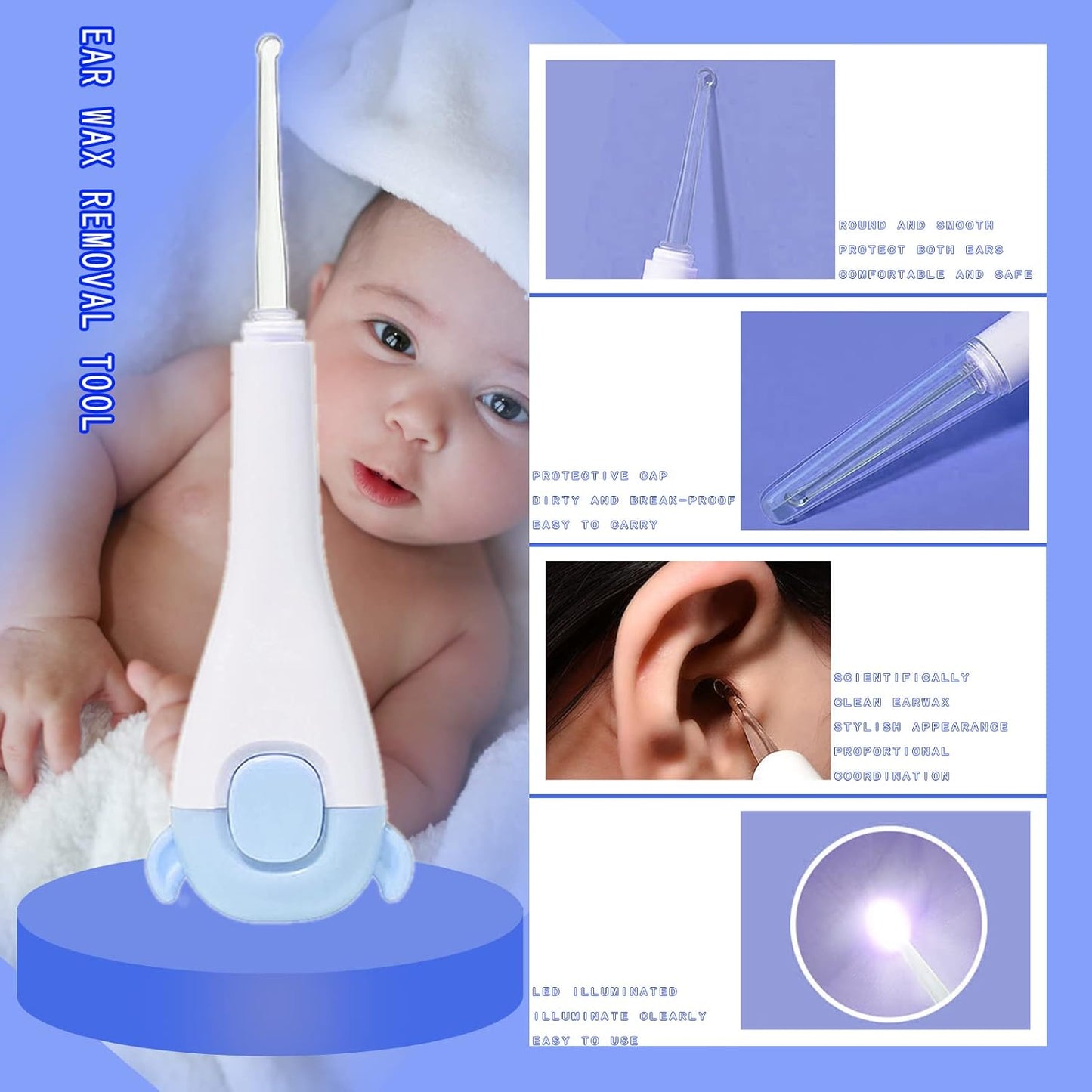 Baby Care Kits,Baby Grooming Kit,10 in 1 Newborn Essentials Must Haves,Baby Nail Clippers Baby Brush Baby Comb Earpick Nose Cleaning Tool Baby Nail File Nursing Baby Kit （Blue）