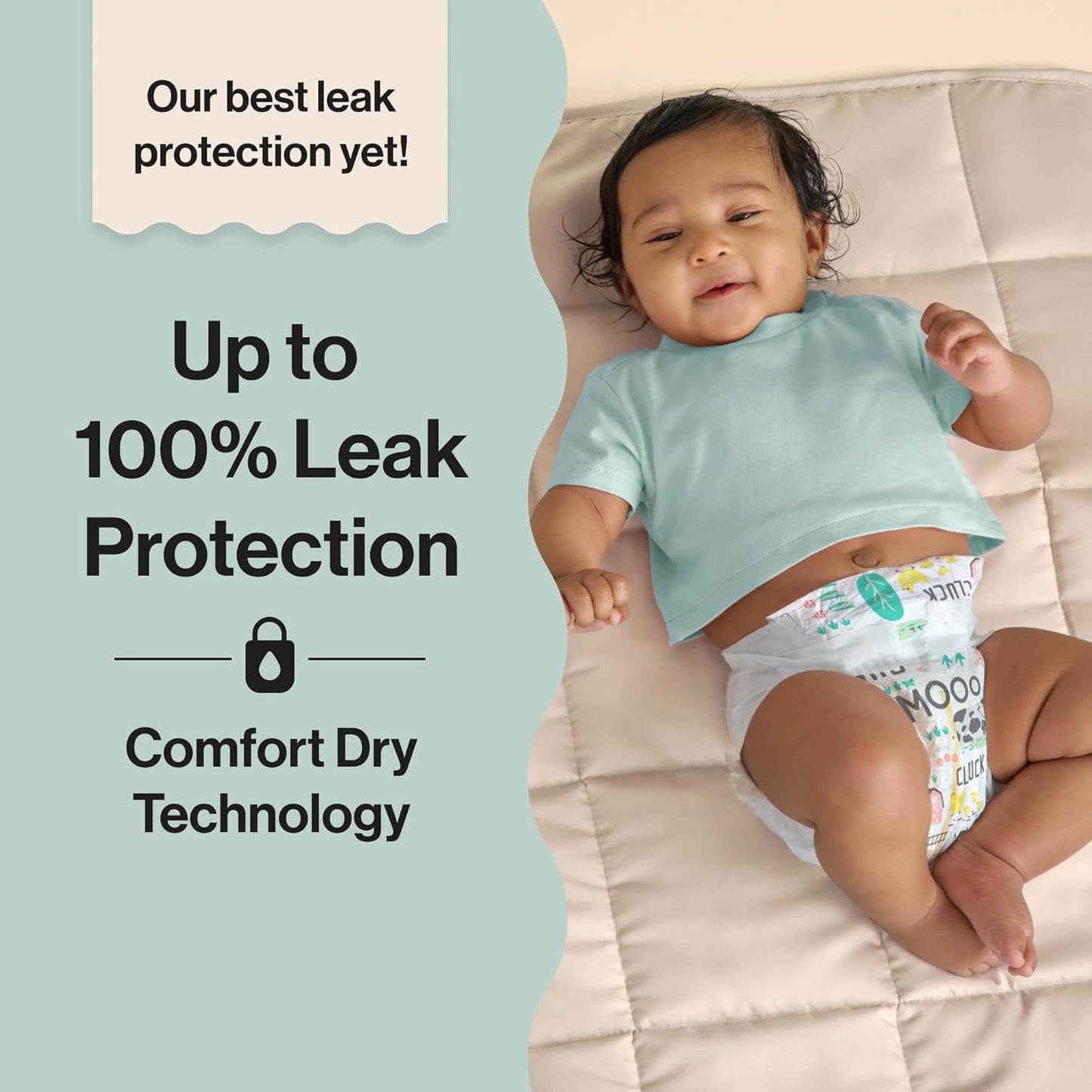 The Honest Company Clean Conscious Diapers for Delicate Skin | Up to 100% Leakproof | Hypoallergenic, Fragrance Free | Girl Prints | Club Box, Size 2 (12-18 lbs), 72 Count (Prints May Vary)