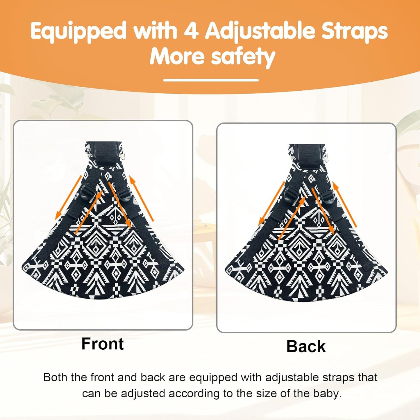 Baby Sling Carrier,Toddler Carrier,Upgraded 2025 Baby Sling with 4 Adjustable Straps(10-30lbs),Lightweight,Portable and One Size Fits All(Leaf)