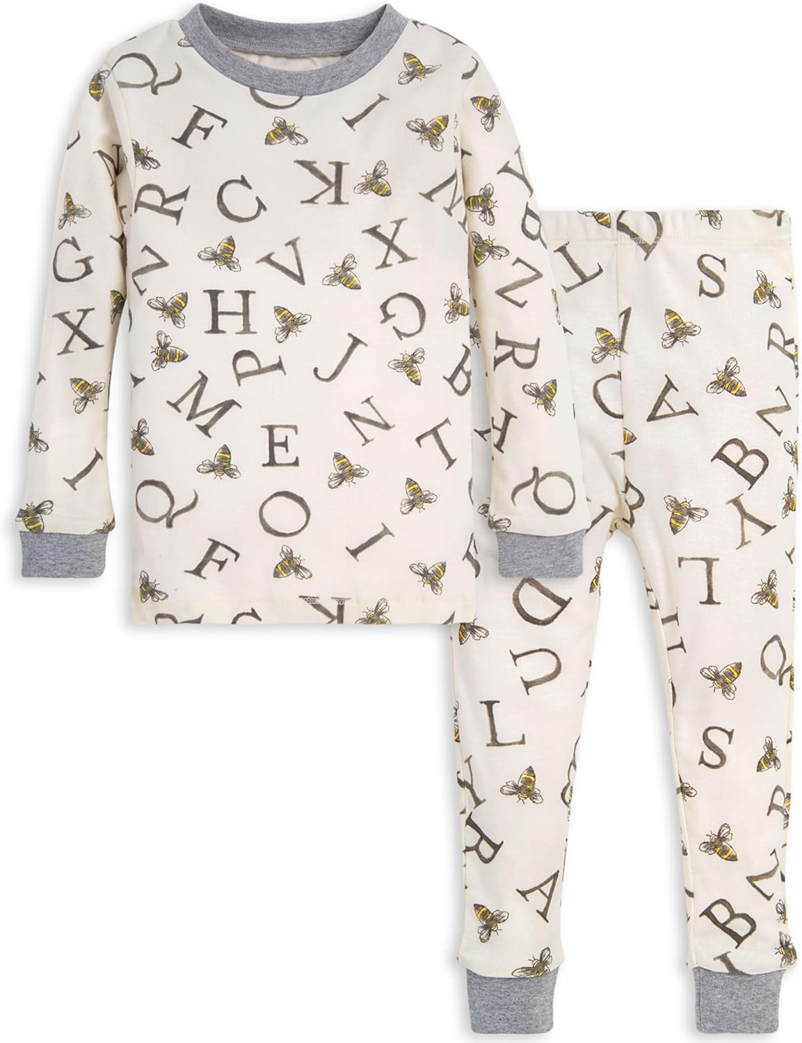 Burt's Bees Baby Boys' 2-Piece Long Sleeve Tee and Pants Organic Cotton Pajama Set