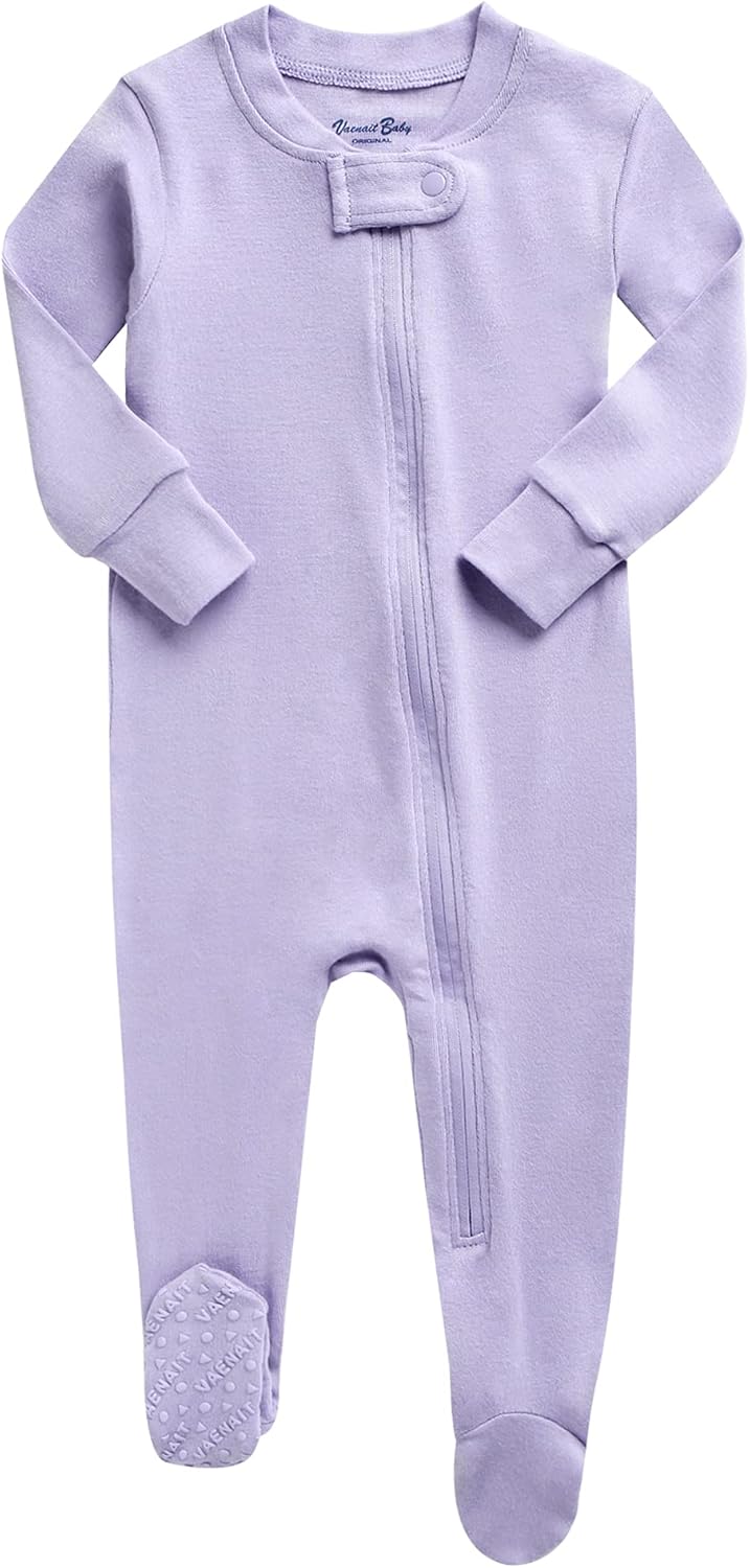 VAENAIT BABY Infant Toddler Boys Girls Footed One-Piece Sleep and Play Premium Modal Pajamas 1-2 Pieces
