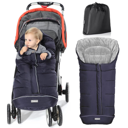 Orzbow Warm Bunting Bag Universal,Stroller Sleeping Bag Cold Weather,Waterproof Toddler Footmuff(Blue,Large)