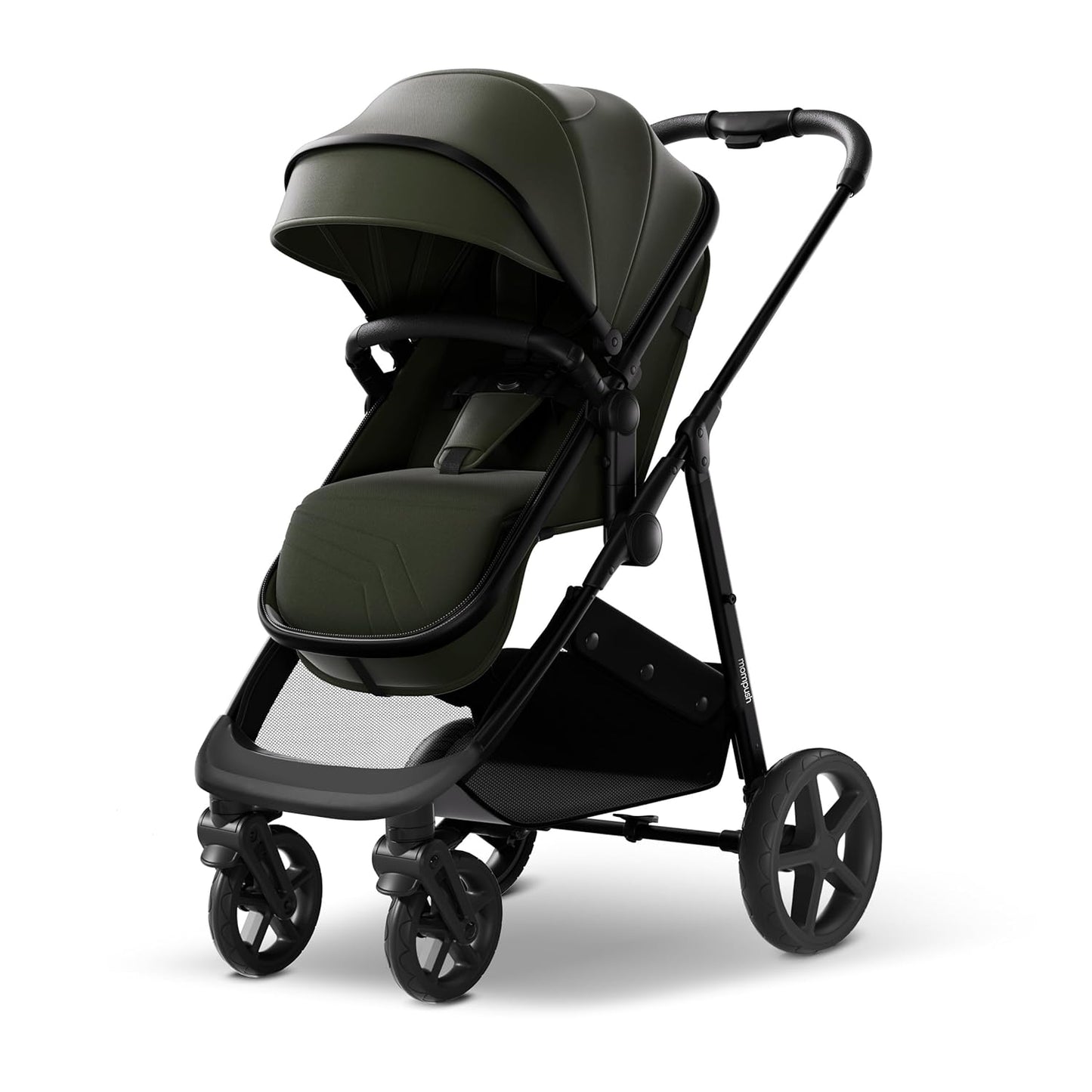 Mompush Wiz 2 in 1 Baby Stroller with Bassinet Mode, Convertible Infant Stroller for Newborn and Toddler with Reversible Seat and Large UPF 50+ Canopy