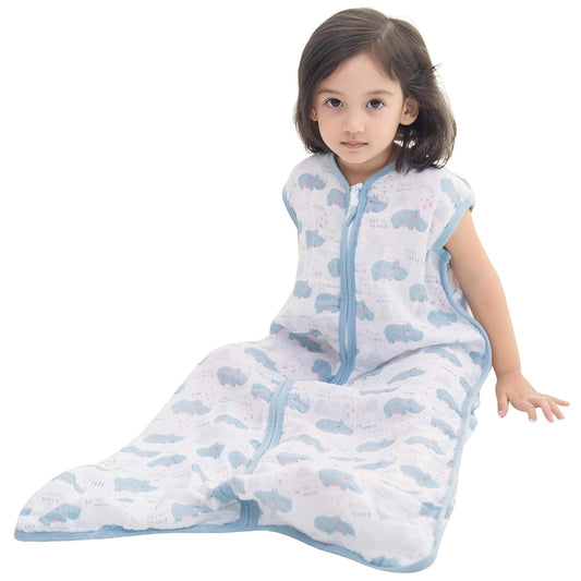 Baby Sleep Sack 0-6 Months Wearable Blanket for Babies 100% Organic Cotton 2-Way Zipper YKK 0.5 TOG Toddler Sleeping Sacks