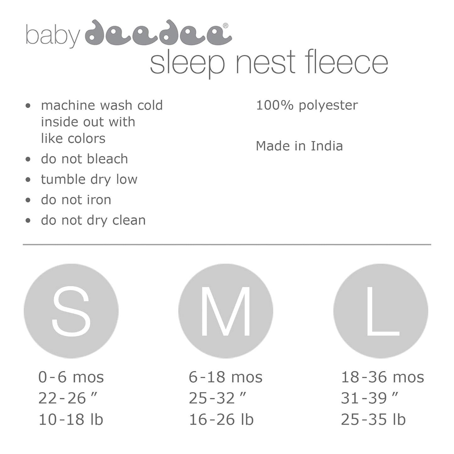 baby deedee Sleep nest Fleece Baby Sleeping Bag, Purple Rain, Small (0-6 Months)