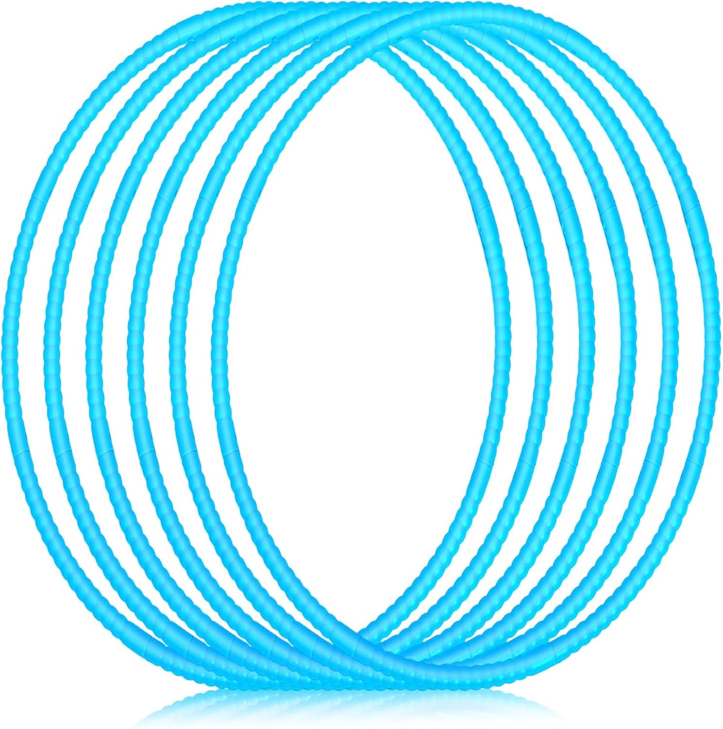Shappy 6 Pcs Exercise Hoop Detachable Adjustable Plastic Toy Playground Toys Colored Hoop Circles for Teens Games Gymnastics Dog Agility Equipment Party Decor