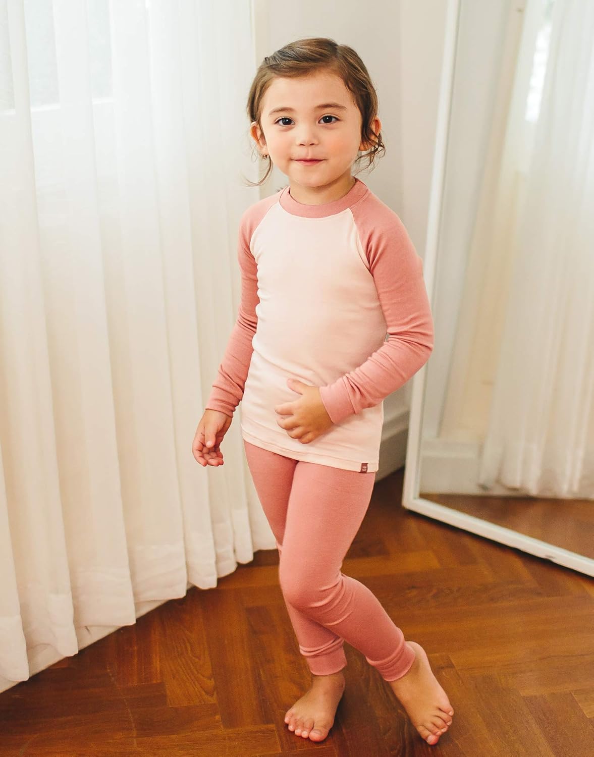 VAENAIT 6M-12Y Toddler Toddler Kids Toddler Girls Boys Soft Comfy Modal Tencel Solid Raglan Sleepwear Pajamas Pjs 2pcs Set