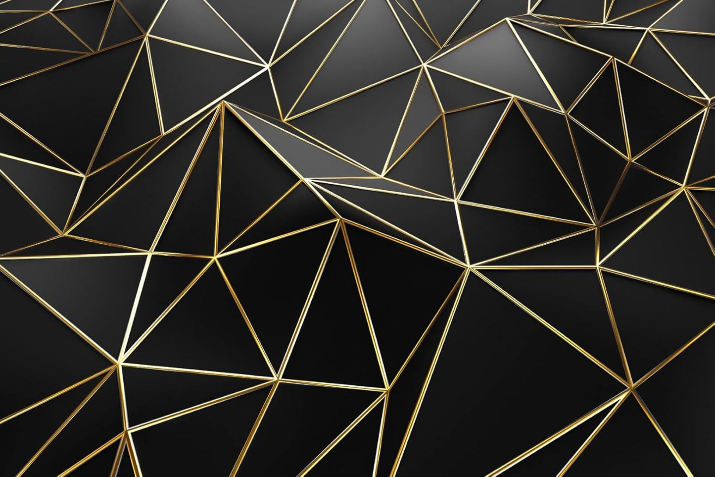 Black Geometric 3D Mural Wallpaper for Bedroom Living Room TV Background Home Decorations(Not Self-Adhesive)