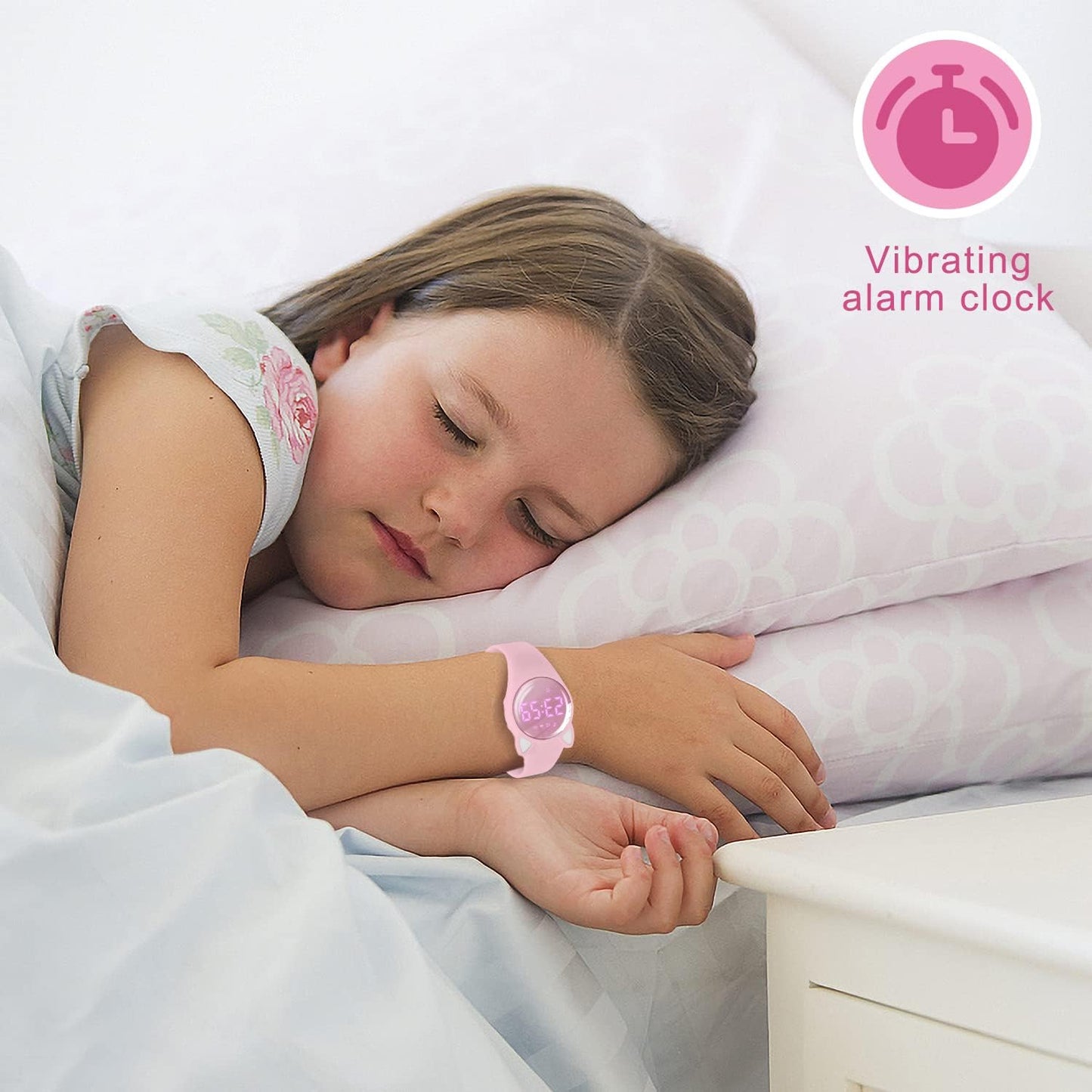 Kids Watches for Girls Boys Digital Sport Watch with Step Counter Pedometer Vibration Alarm Clock, No App Waterproof Fitness Tracker Kids Watch Boys Girls Teens Students Ages 5-16