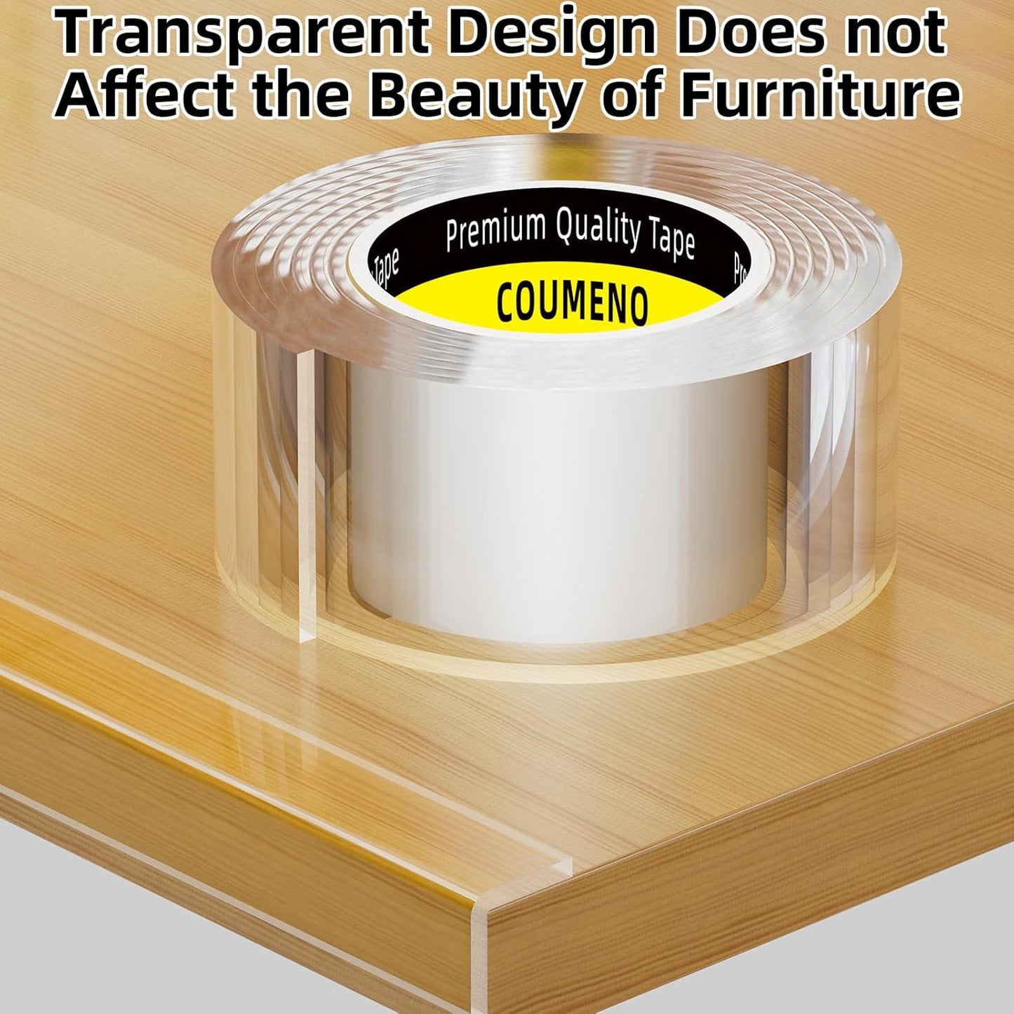 Clear Edge Protector,Safe Corner Protector, Anti-Sharp Edge Protector, for Furniture, Drawers, Tables, Cabinets 1.57inX9.84FT