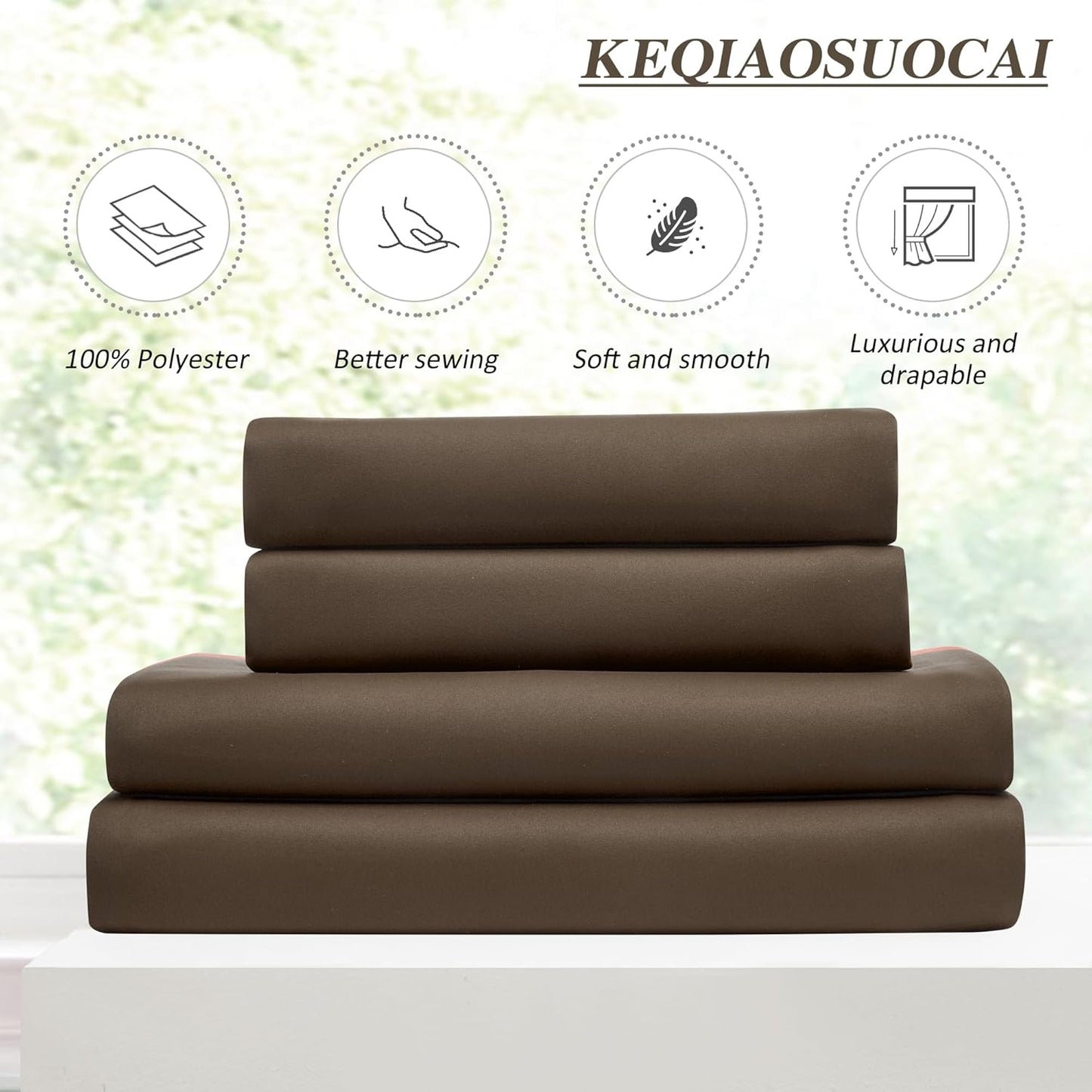 KEQIAOSUOCAI Brown Pinch Pleated 60 Inch Wide Curtains 60 x 102, Thermal Insulated Noise Cancelling Living Room Office Drapes 102 Inches Long, Patio Sliding Glass Door Window Curtain 2 Panels