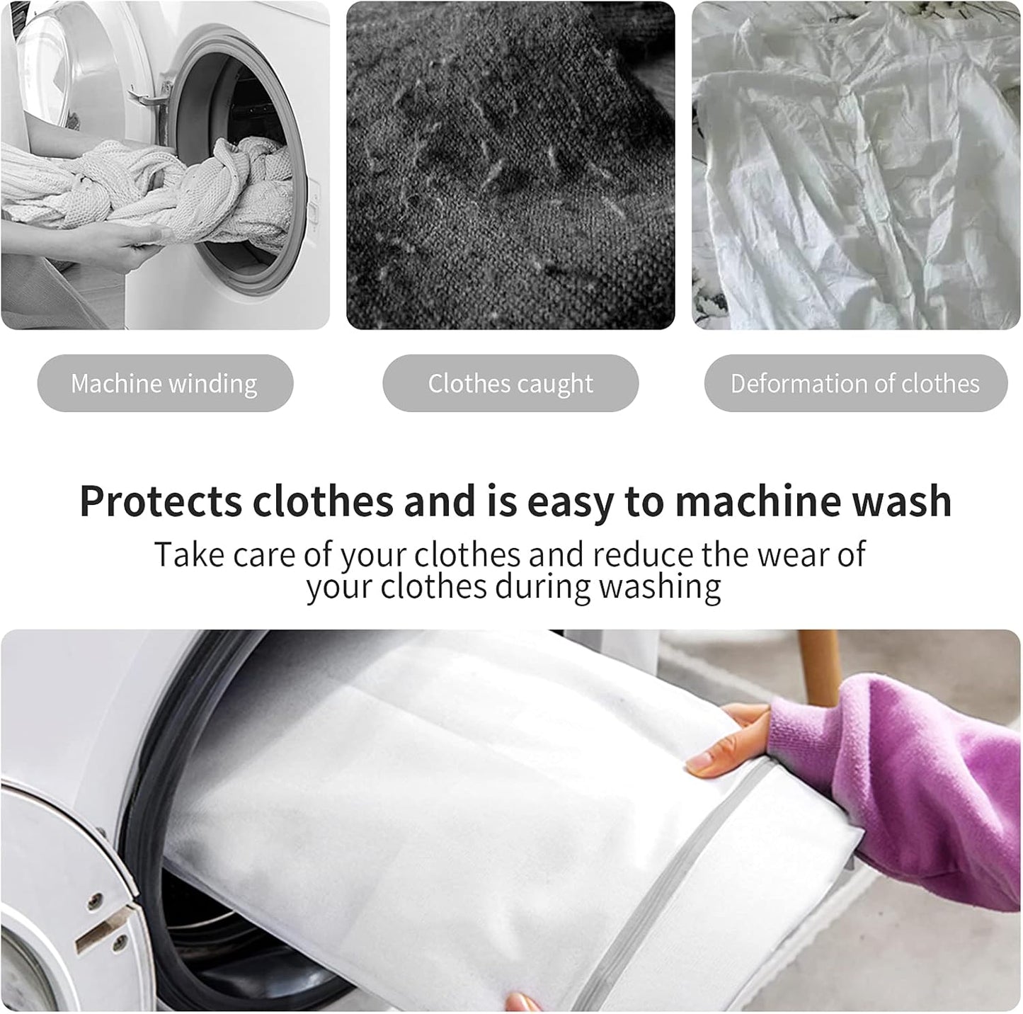 3 Pack XXL Mesh Laundry Bags by MDSXO- Large Jumbo Durable Delicates Bag for Washing Machine for Jackets, Curtains, Jeans 24 * 24 inch [3 Pack]