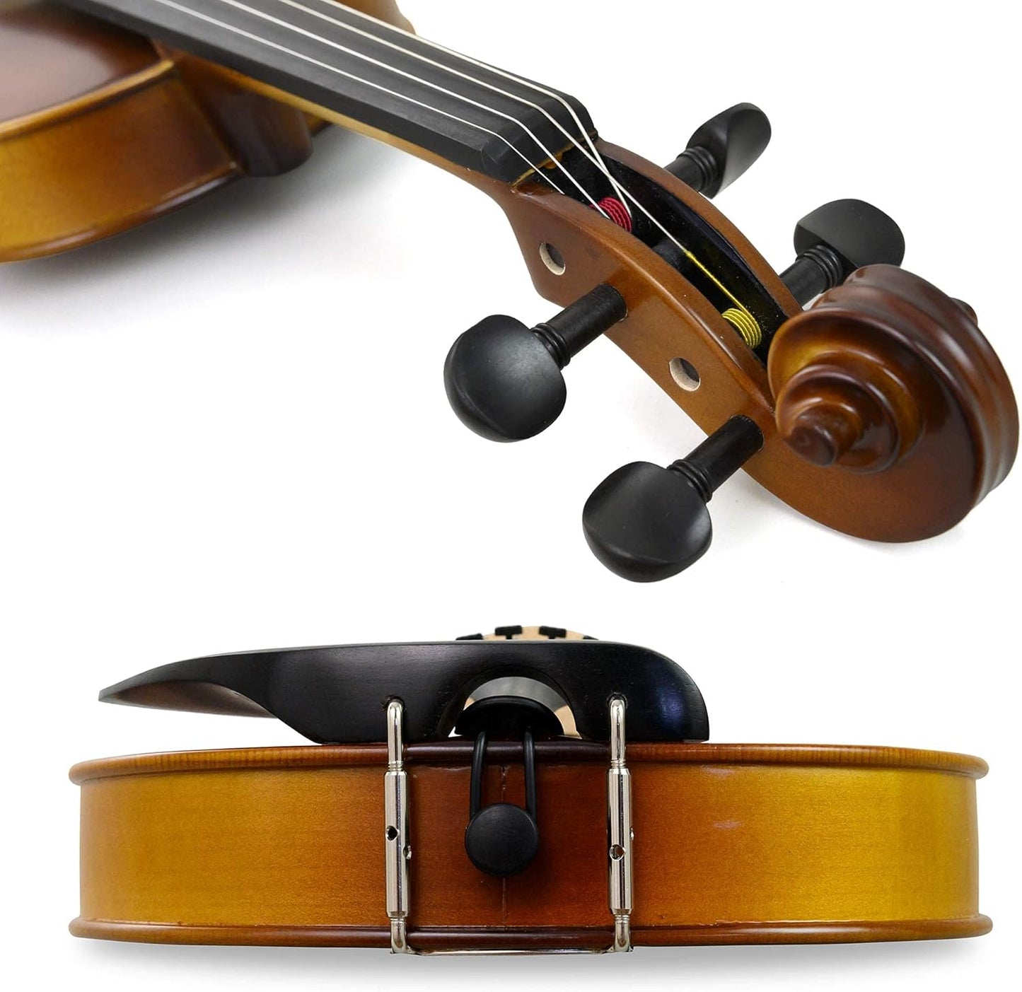 Bunnel Premier Violin Clearance Outfit 4/4 Full Size - Carrying Case and Accessories Included - Solid Maple Wood and Ebony Fittings By Kennedy Violins