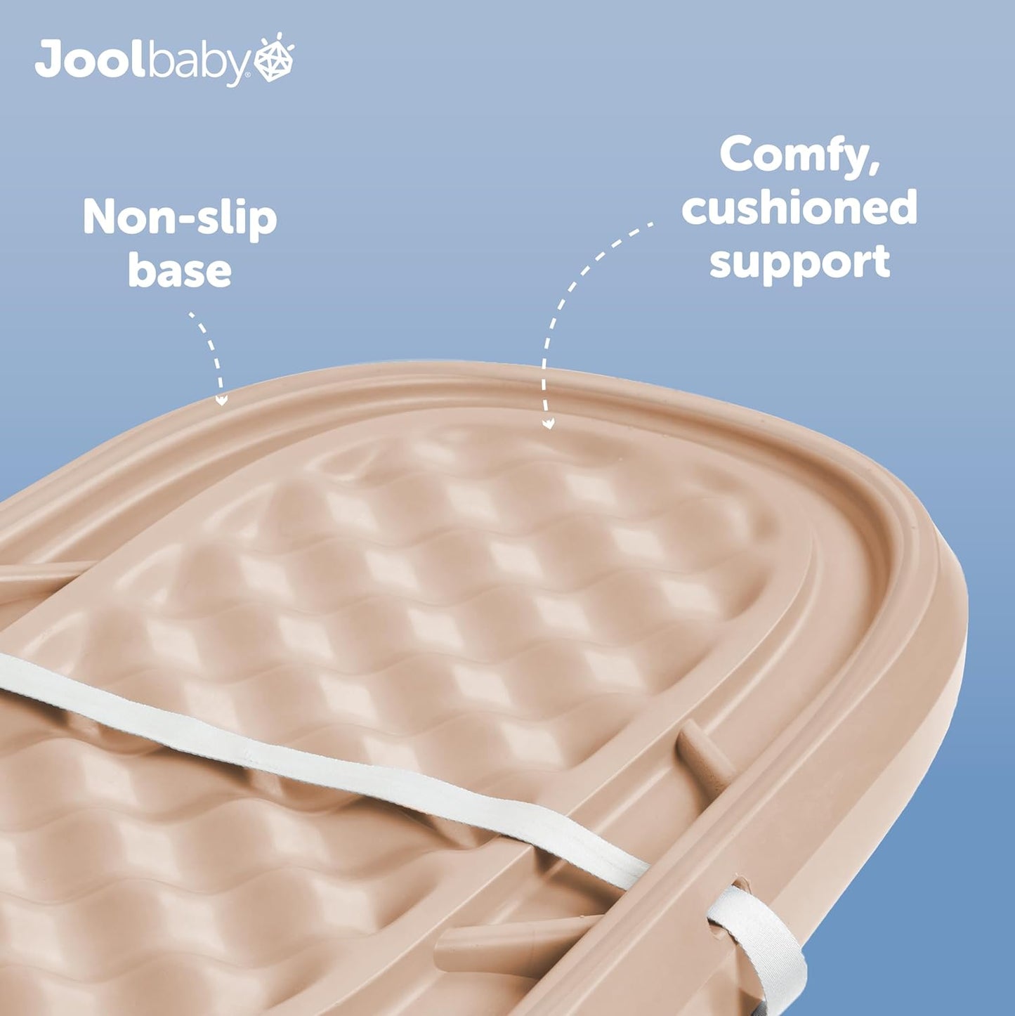 Jool Baby Waterproof Baby Changing Pad - Easy to Clean, Lightweight & Portable - Large Foam Cushion for Comfort (Peach)