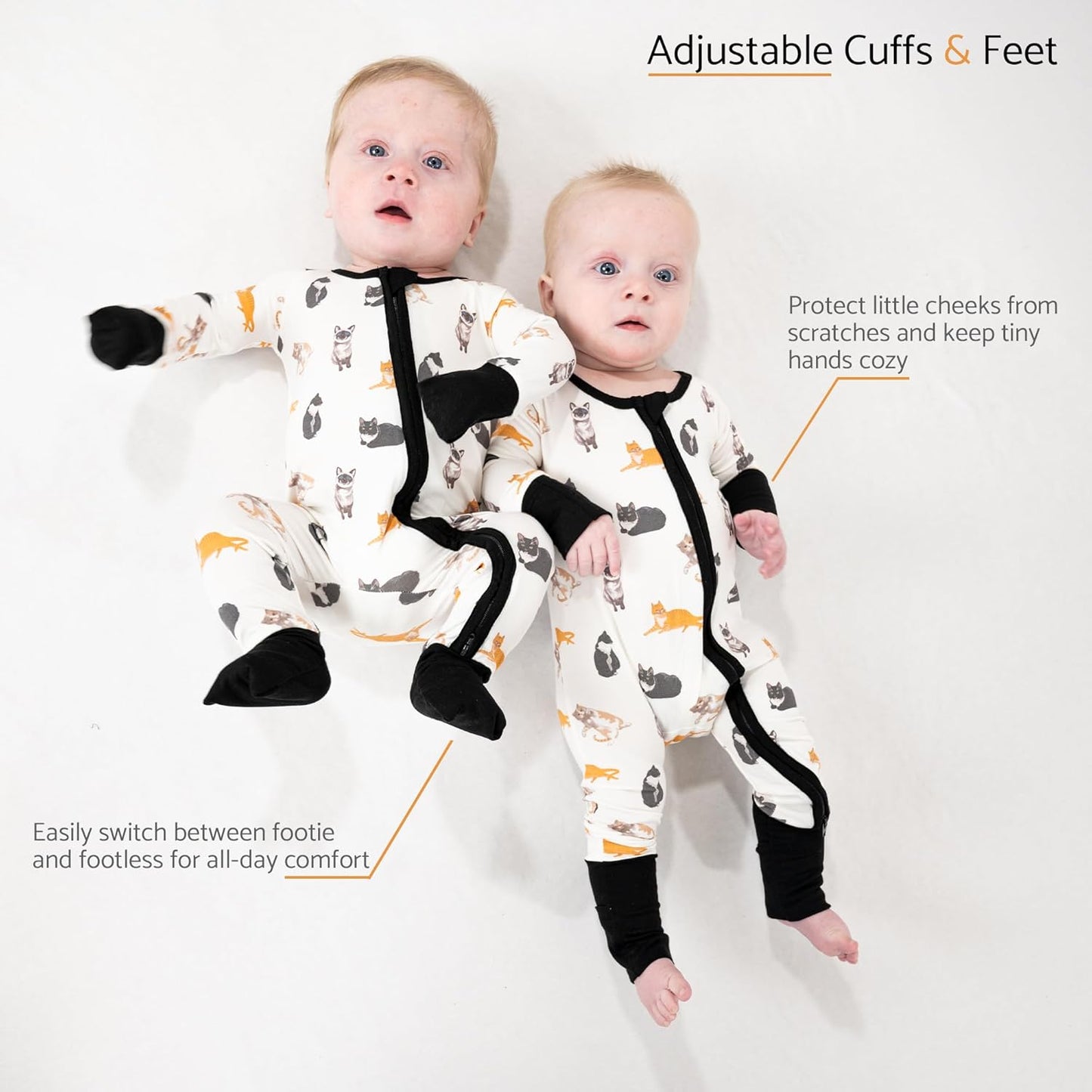 LollyBanks Baby Pajamas, Baby Romper 95% Bamboo Viscose and 5% Spandex