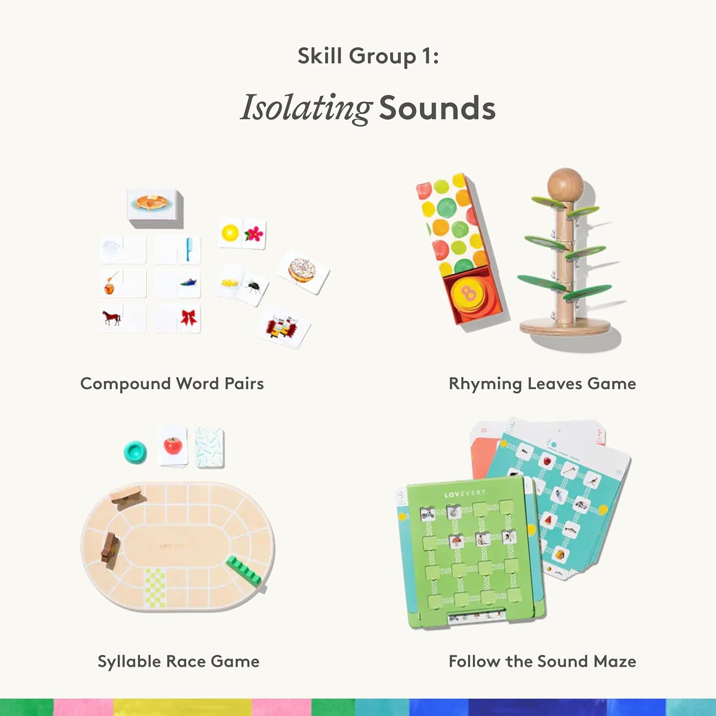 Lovevery Reading Skill Set, Learn to Read for Pre-K and Kindergarten, Fun Phonics Games and Books, Part 1