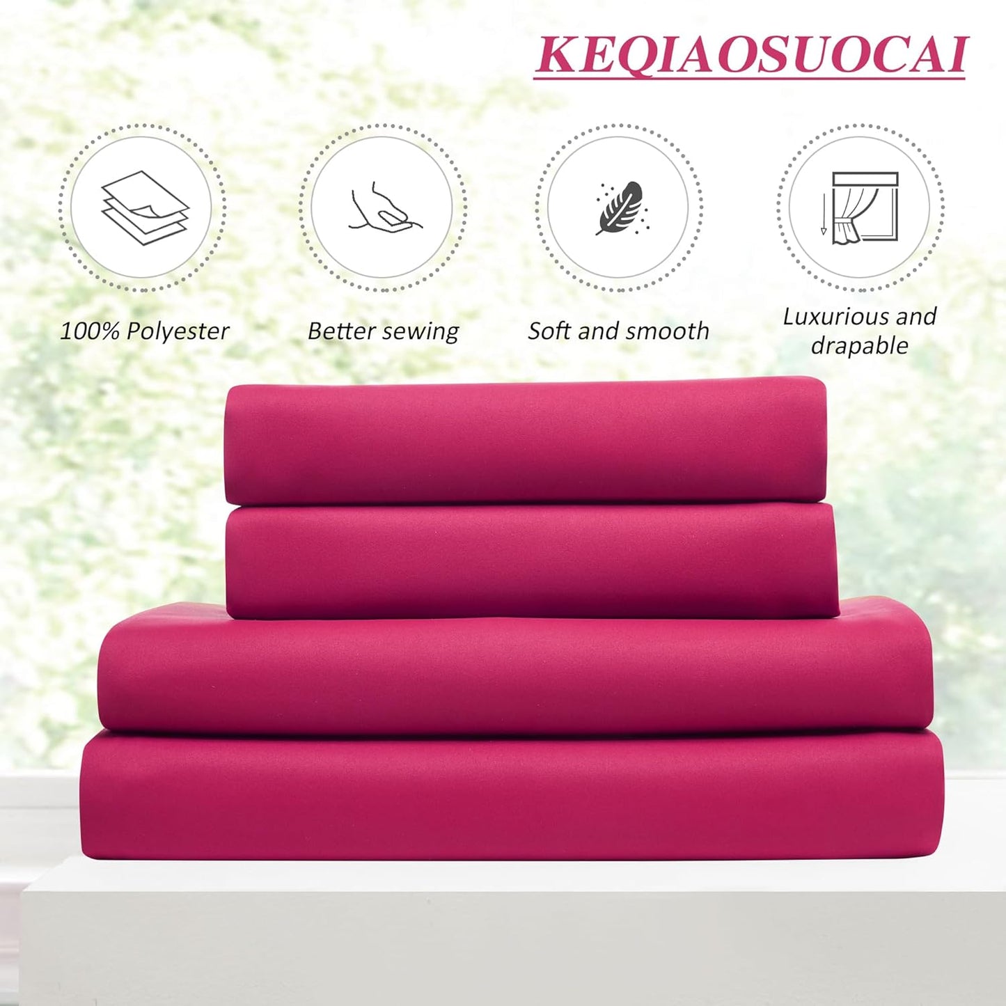 Custom Pleated Curtains Hot Pink Color, Heat Blocking Window Treatment for Bedroom Vertical Draft Blackout Magenta Drapes for Living Room 40 Wide by 90 Inch Long, 2 Panels, Hot Pink, Pinch Pleat