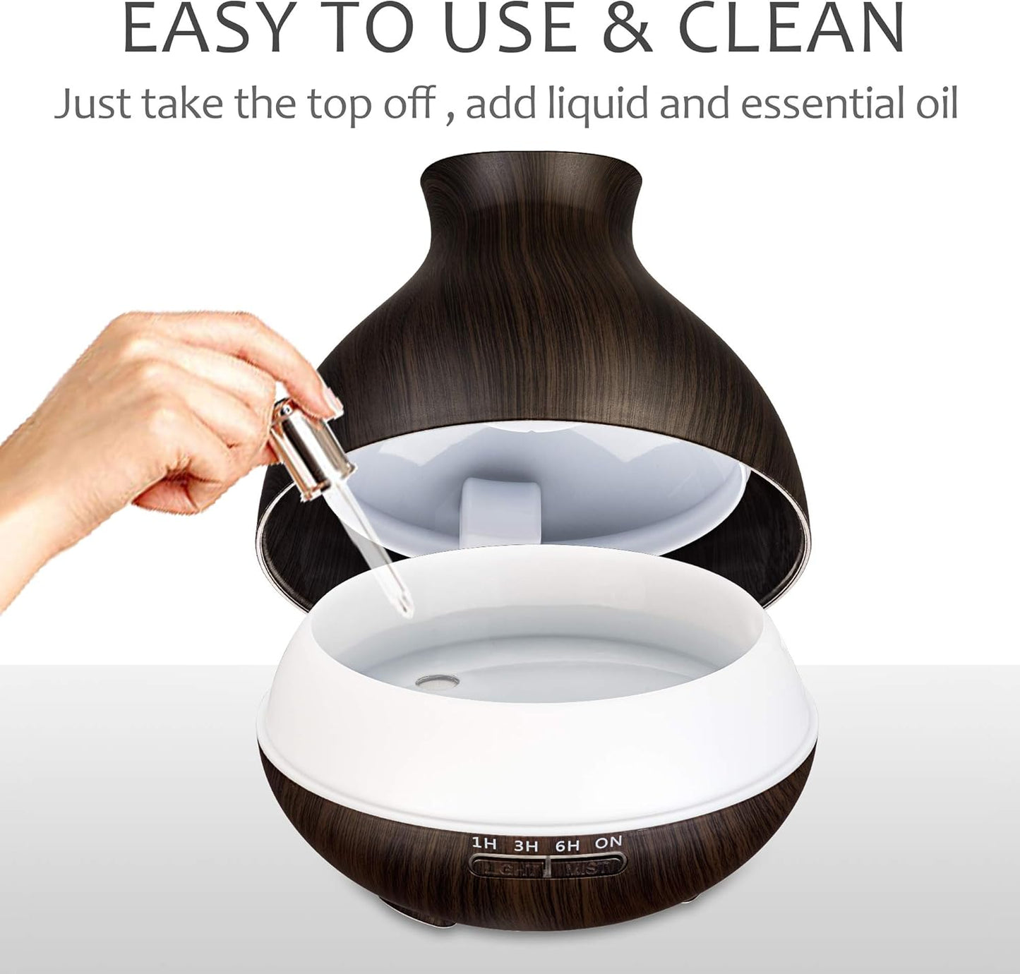 BZseed Aromatherapy Essential Oil Diffusers,2 PCS 550ml High Mist Output Humidifiers for Large Room, Home, Waterless Auto-Off, 7 Color LED Lights Cool Mist Humidifier Ultrasonic Diffusers