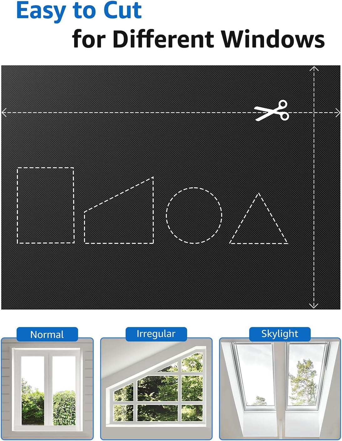 Sumobaby Blackout Curtains for Bedroom Portable 22"x70",No Drill Blackout Shades with Upgraded Hook&Loop Tapes,100% Black Out Window Cover,Thermal Insulated Blinds for Bedroom,Nursery(1 Panel,Black)