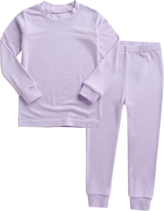VAENAIT 6M-12Y Toddler Toddler Kids Toddler Girls Boys Soft Comfy Modal Tencel Solid Raglan Sleepwear Pajamas Pjs 2pcs Set