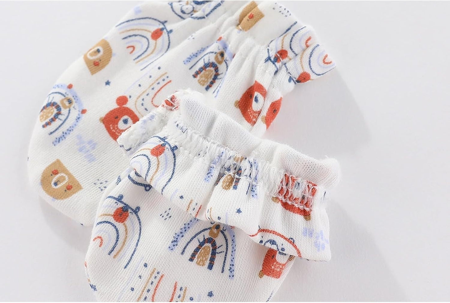 5 Pairs Baby Not Scratch Mittens 0-6 Months New Born Boy Girl Gloves Cute Infant Accessories